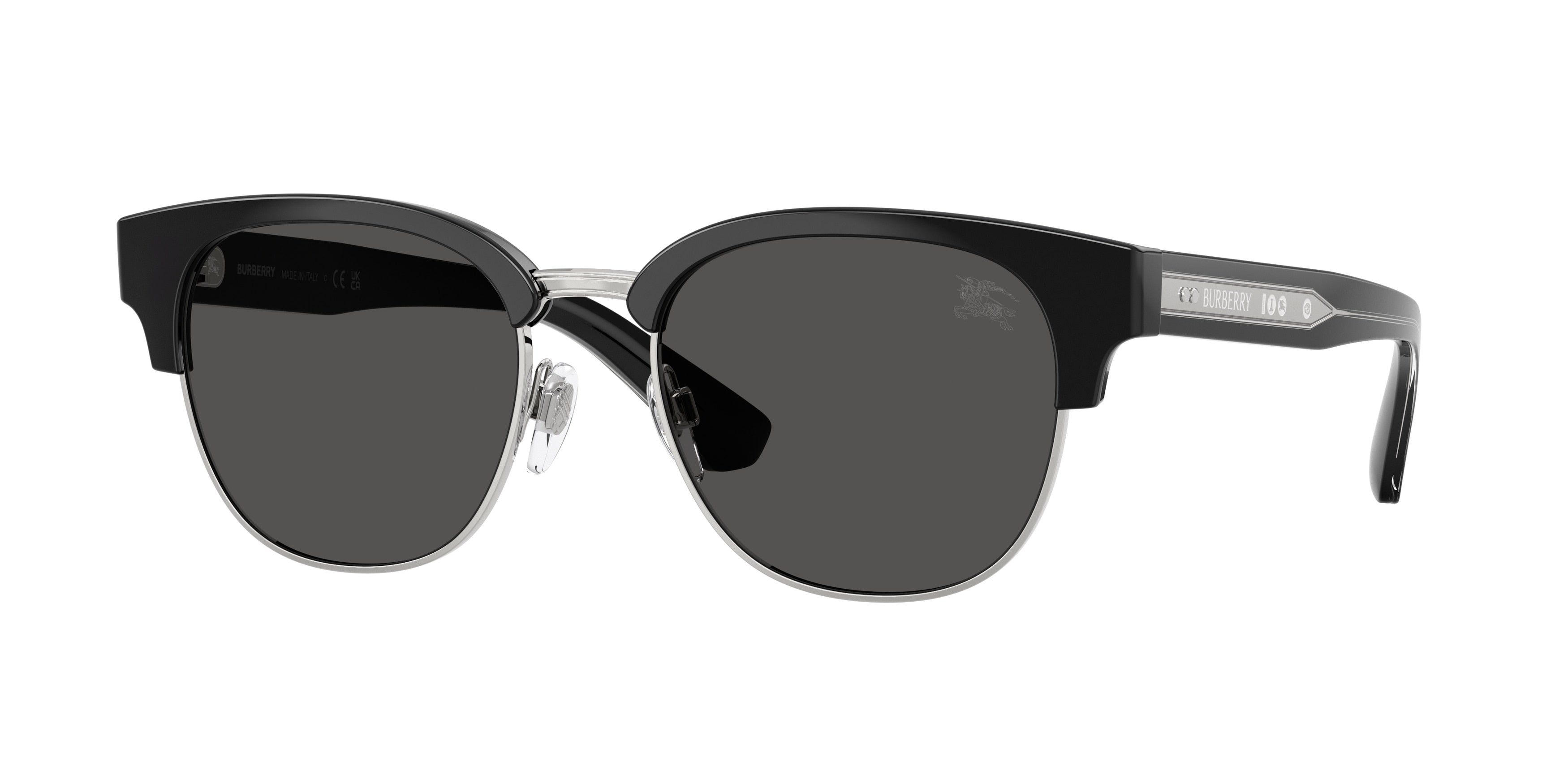 Burberry BE4485 Round Sunglasses  420687-Black 52-145-18 - Color Map Black