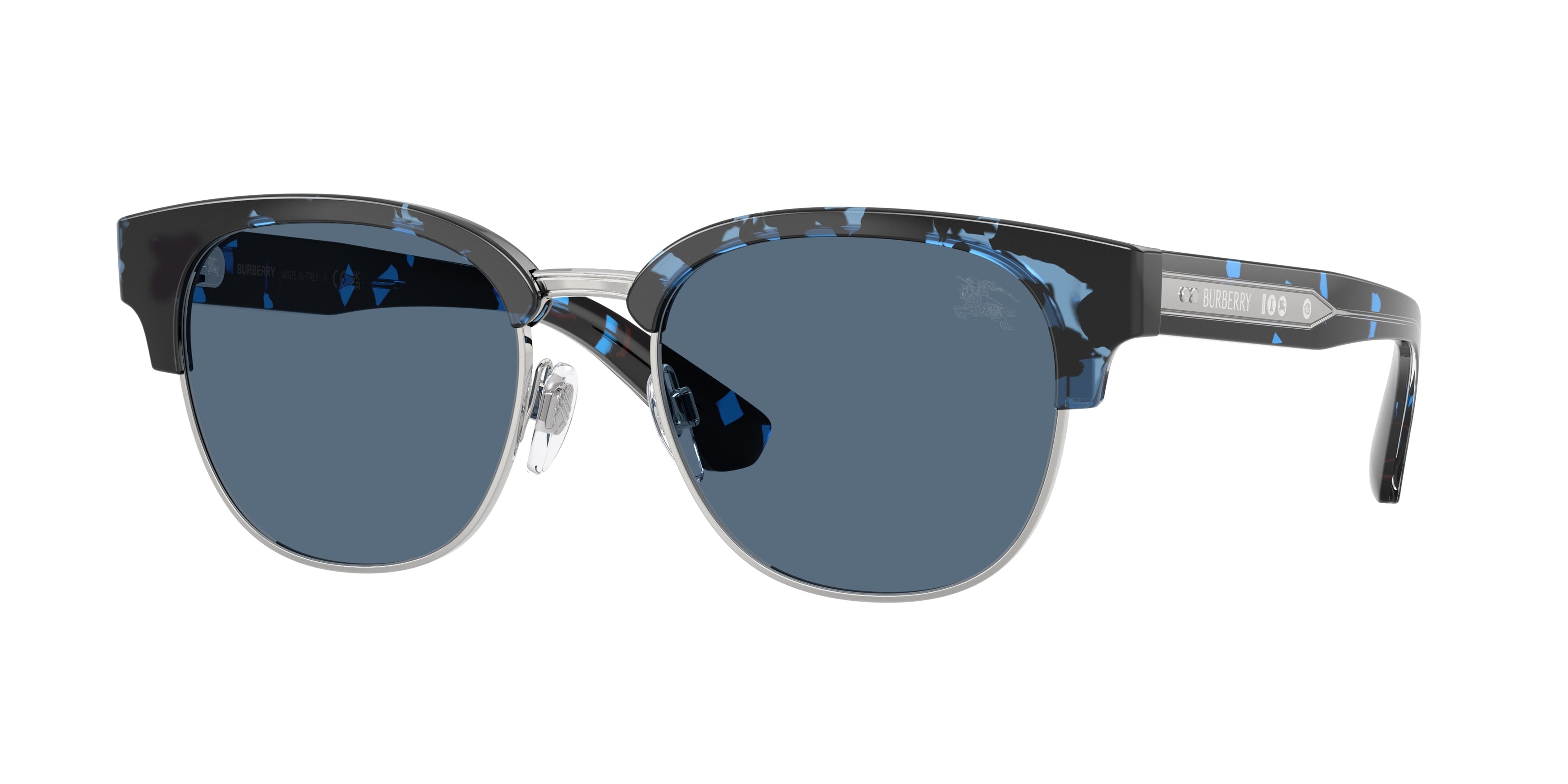 Burberry BE4485 Round Sunglasses  422480-Blue Havana 52-145-18 - Color Map Blue