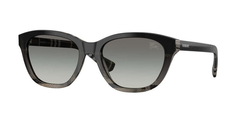 Burberry BE4486 Rectangle Sunglasses  42008G-Check Gradient Grey 54-140-18 - Color Map Grey