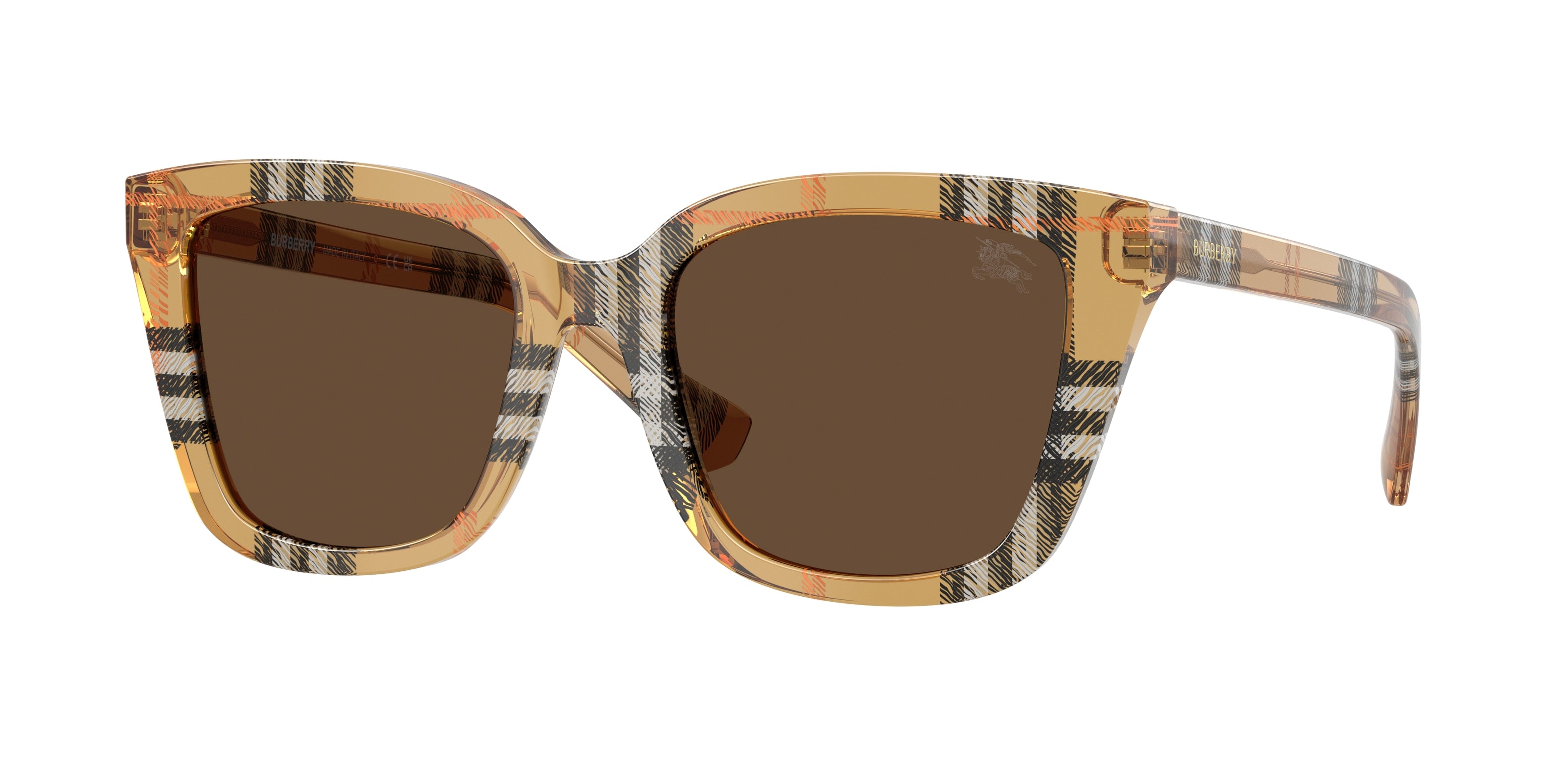 Burberry BE4487 Square Sunglasses  416373-Check Sand 52-140-19 - Color Map Brown