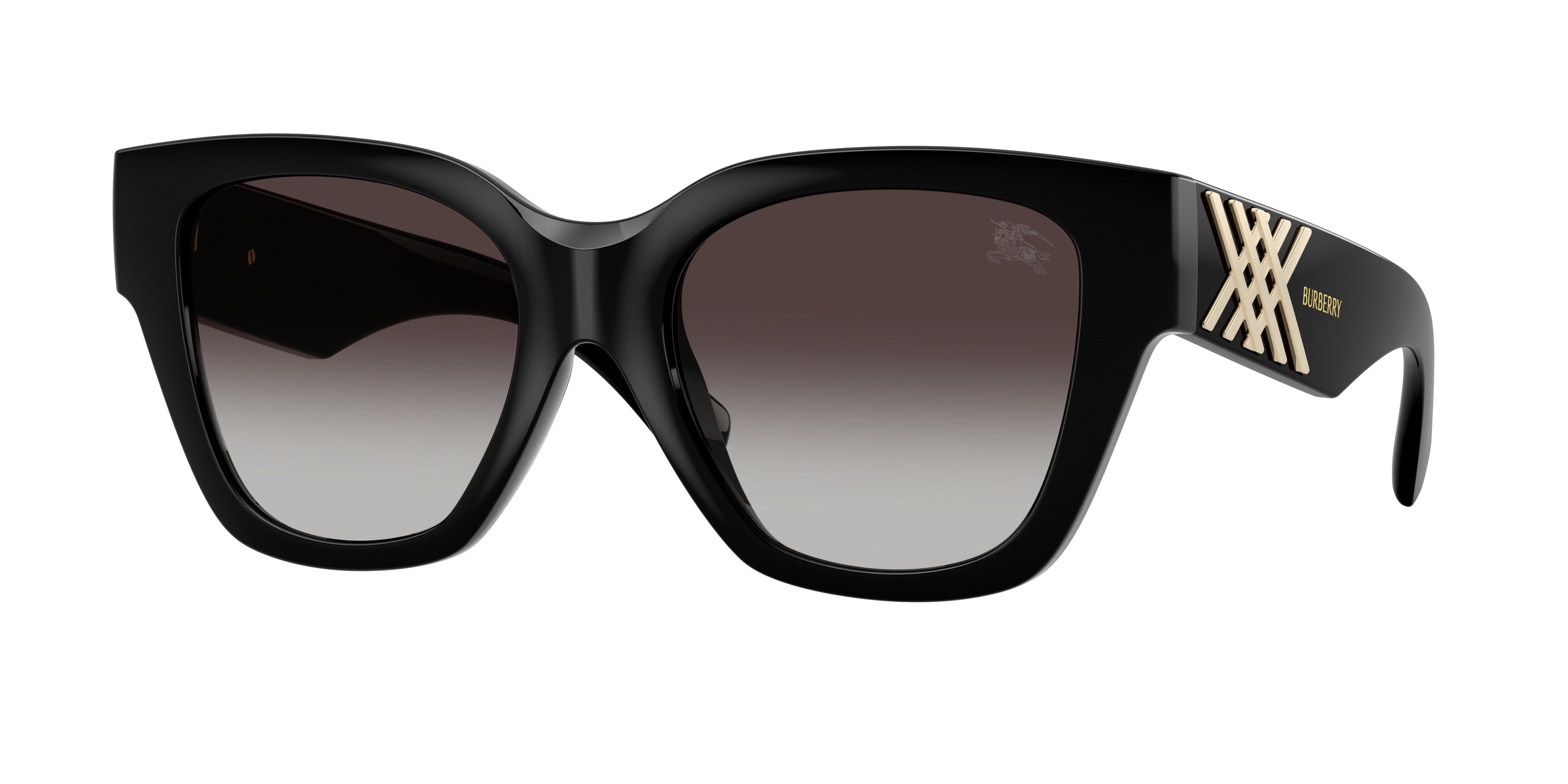 Burberry BE4489U Square Sunglasses  300187-Black 53-140-19 - Color Map Black