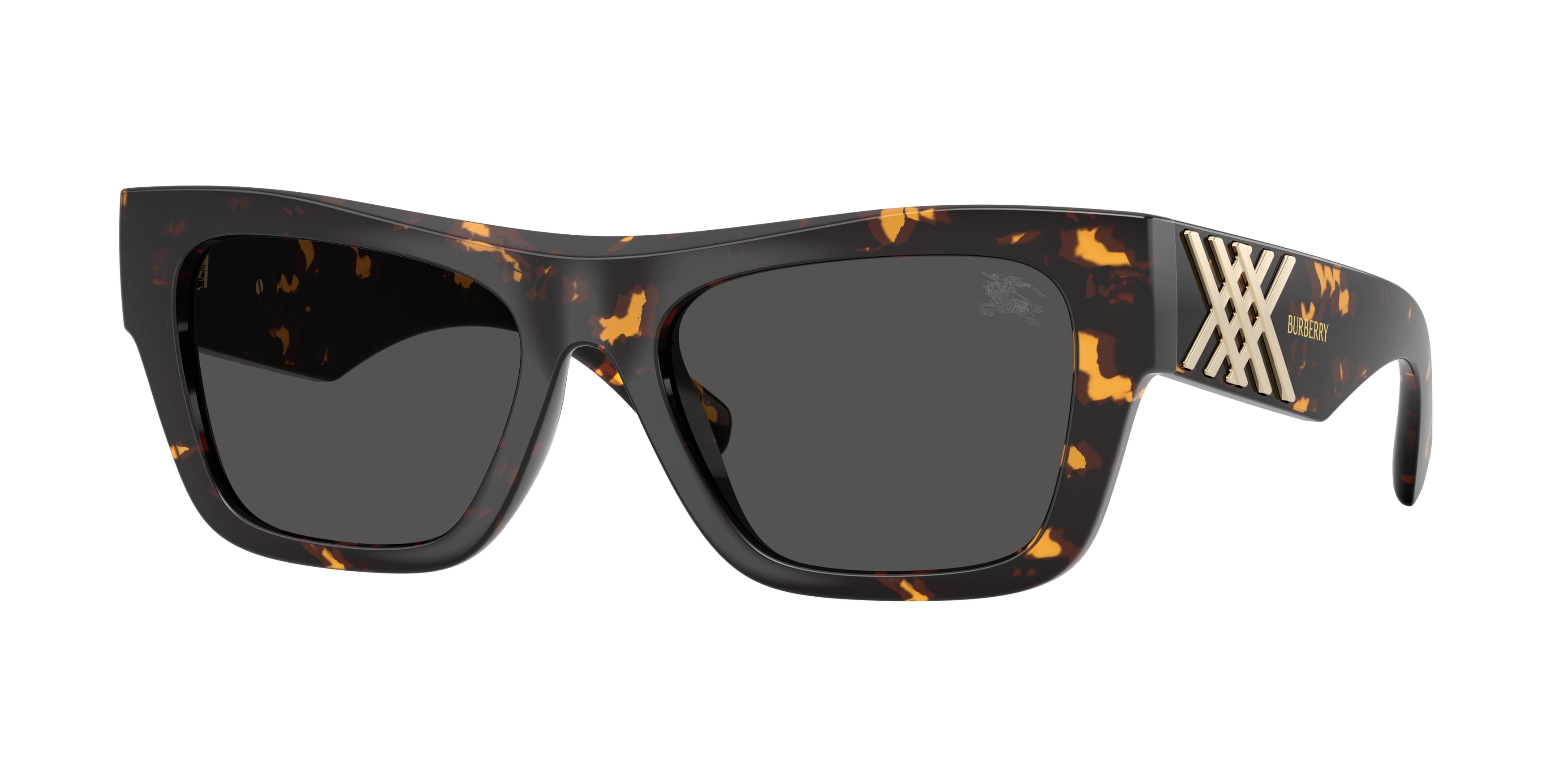 Burberry BE4490U Rectangle Sunglasses  410687-Yellow Havana 53-140-18 - Color Map Tortoise