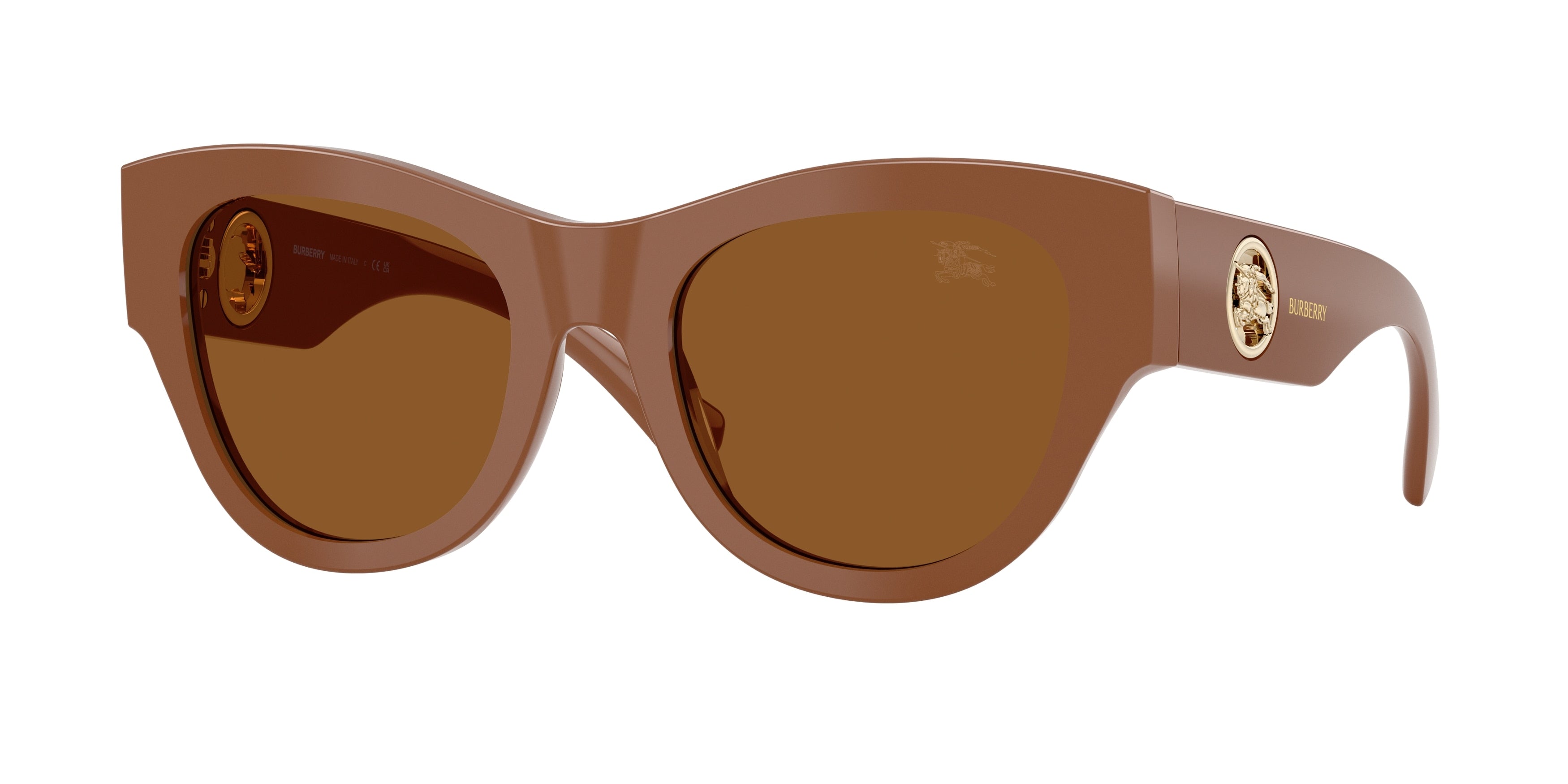 Burberry BE4491F Round Sunglasses  422273-Brown 52-140-20 - Color Map Brown