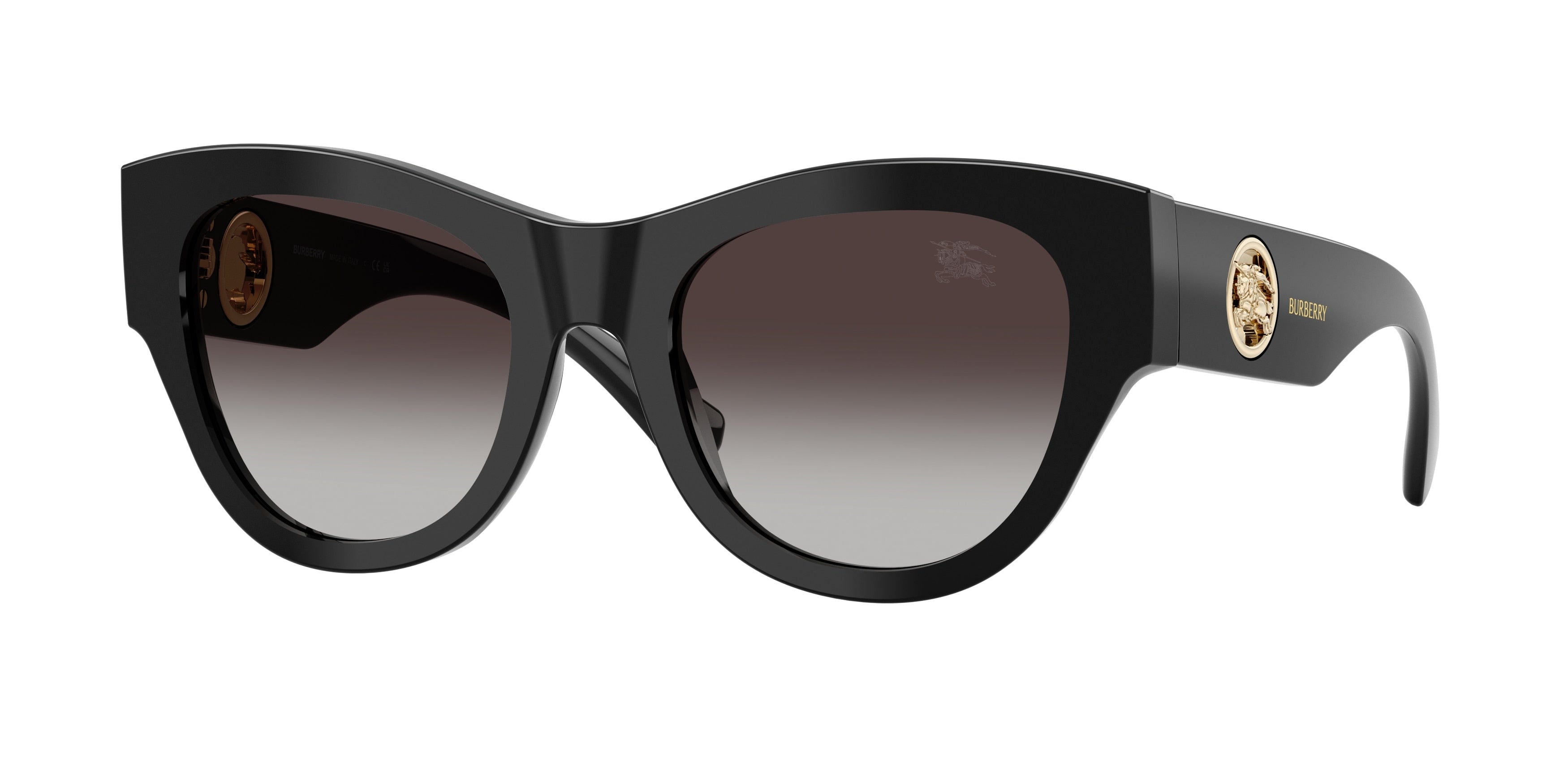 Burberry BE4491 Round Sunglasses  30018G-Black 52-140-20 - Color Map Black