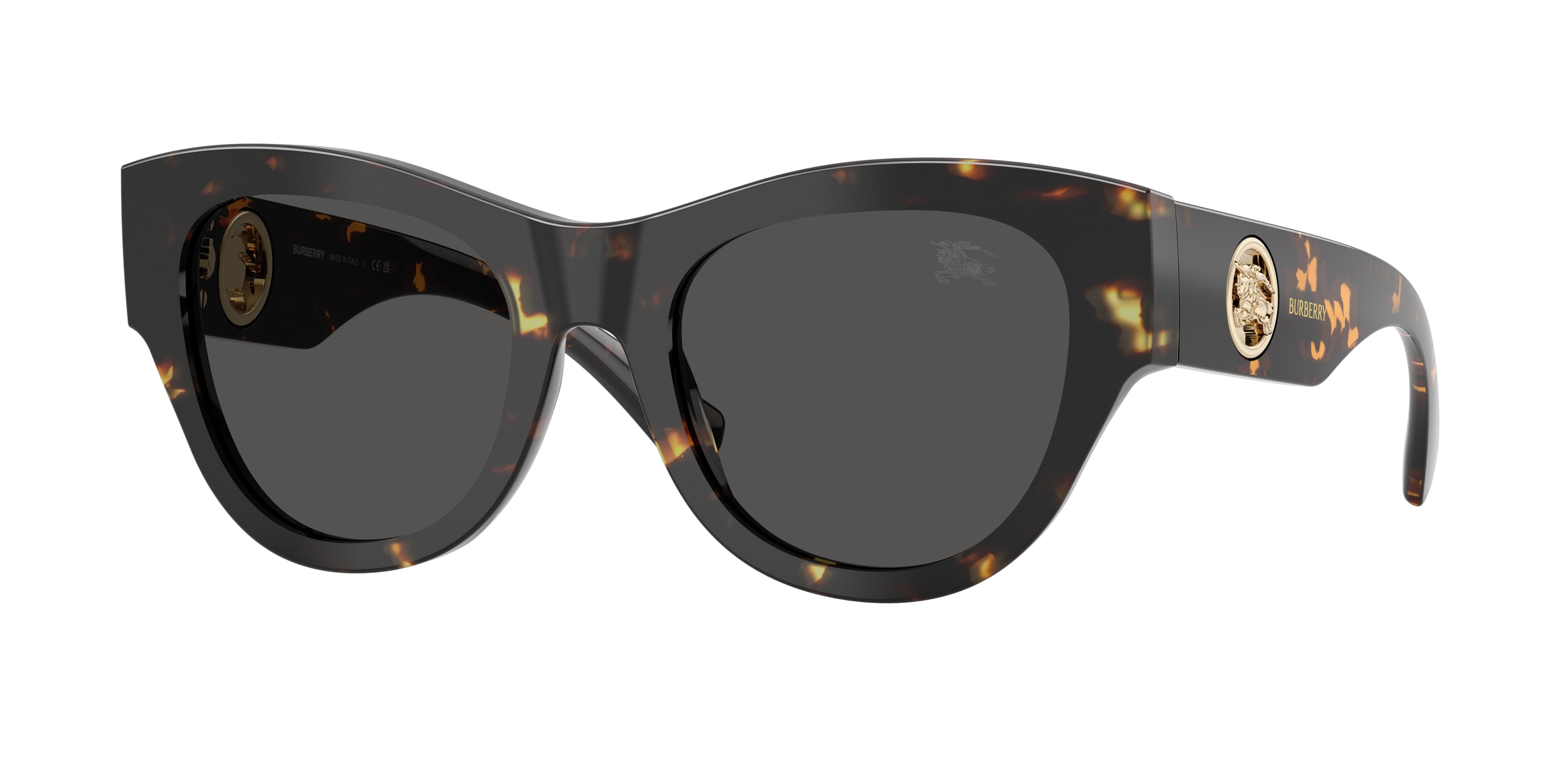 Burberry BE4491 Round Sunglasses  410687-Yellow Havana 52-140-20 - Color Map Tortoise