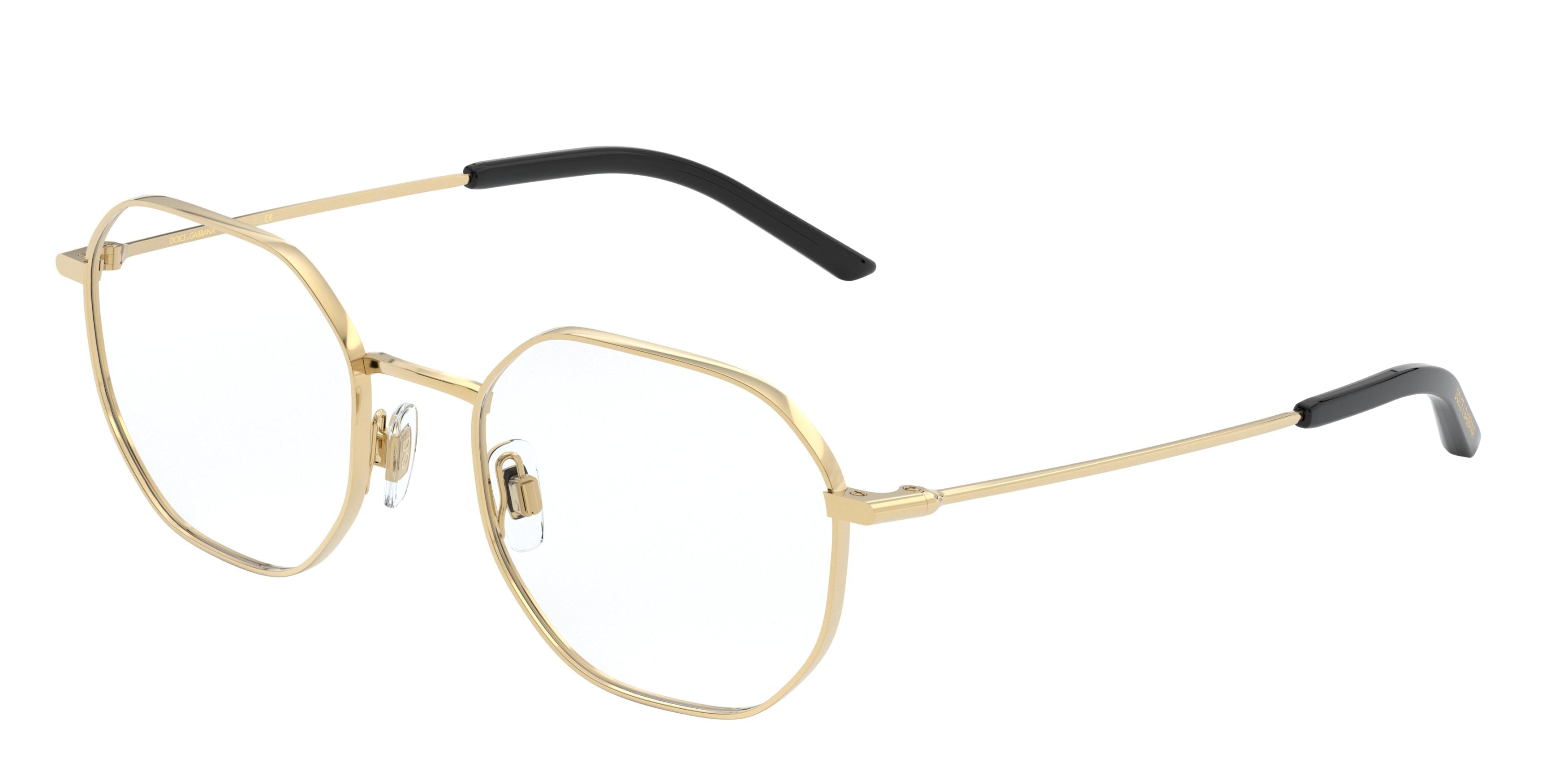 DOLCE & GABBANA DG1325 Phantos Eyeglasses  02-Gold 53-145-20 - Color Map Gold
