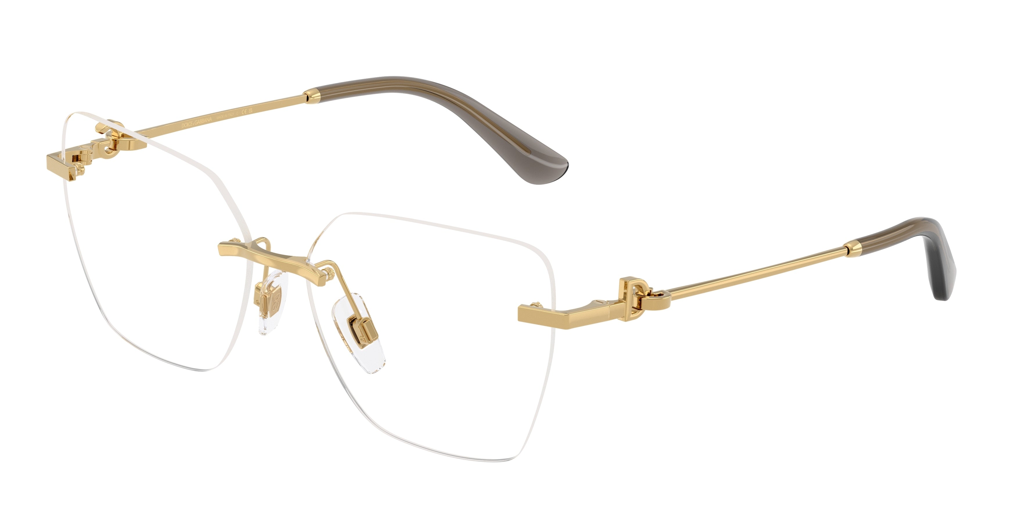 DOLCE & GABBANA DG1363 Cat Eye Eyeglasses  02-Gold 56-140-15 - Color Map Gold