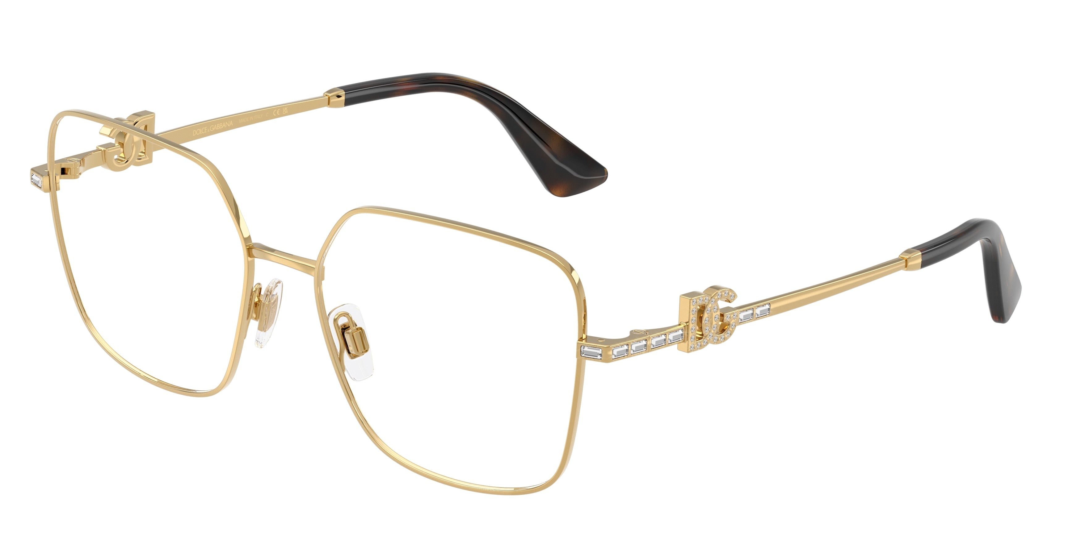 DOLCE & GABBANA DG1367B Square Eyeglasses  02-Gold 56-145-17 - Color Map Gold
