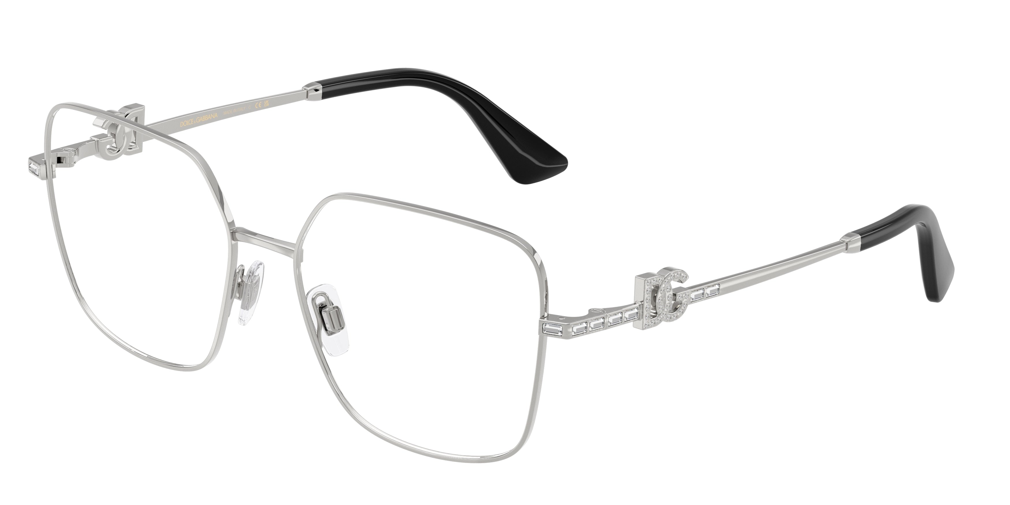 DOLCE & GABBANA DG1367B Square Eyeglasses  05-Silver 56-145-17 - Color Map Silver