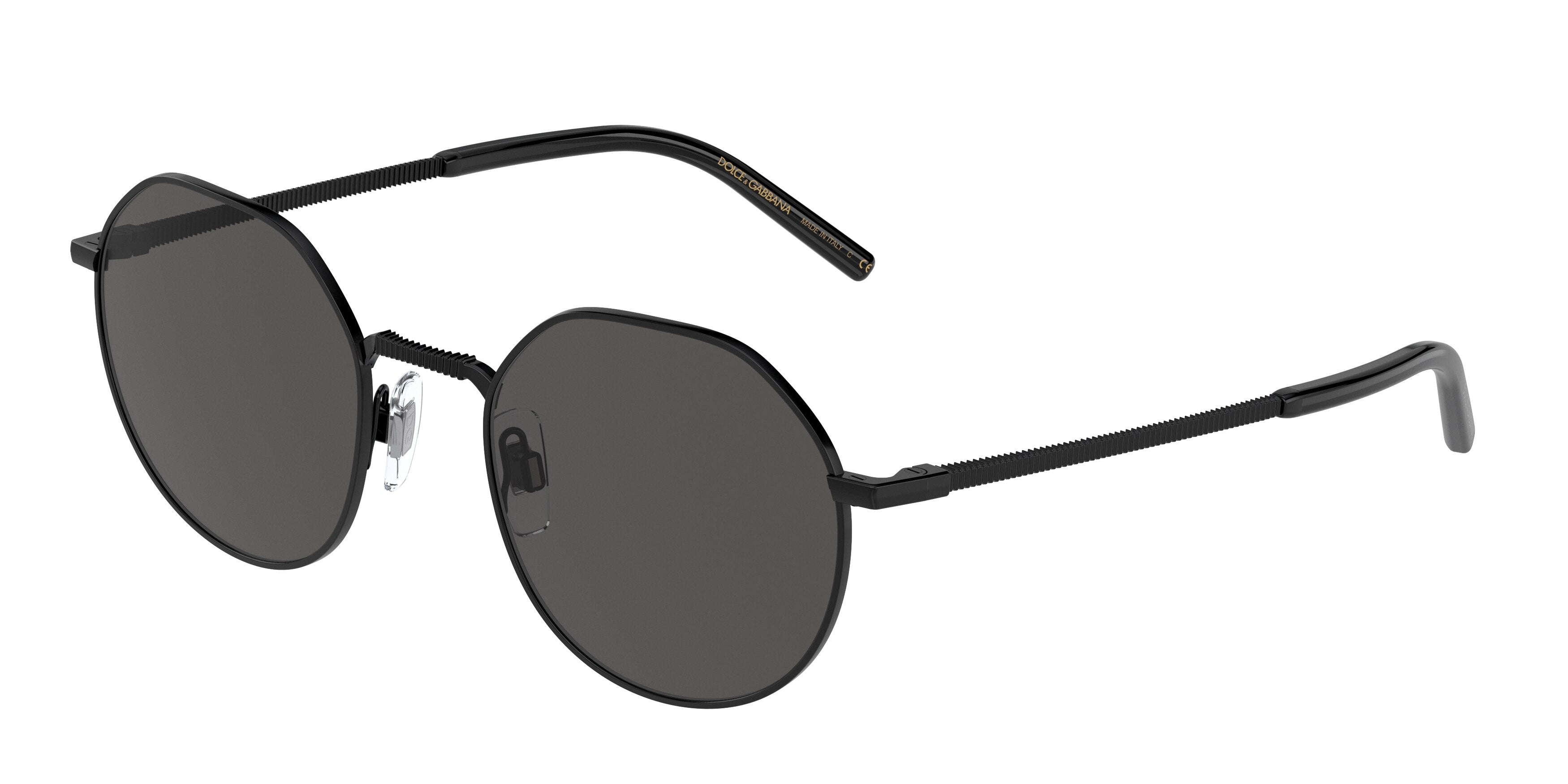 DOLCE & GABBANA DG2286 Phantos Sunglasses  110687-Black Matte 52-145-21 - Color Map Black