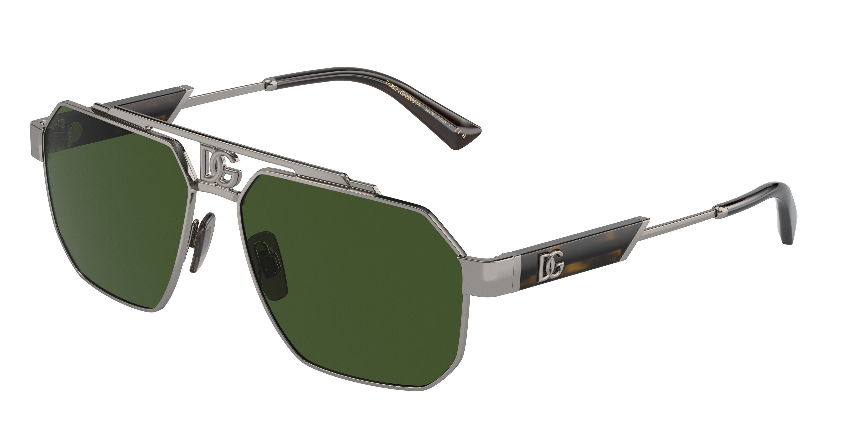 DOLCE & GABBANA DG2294 Pilot Sunglasses  04/71-Gunmetal 59-145-15 - Color Map Grey