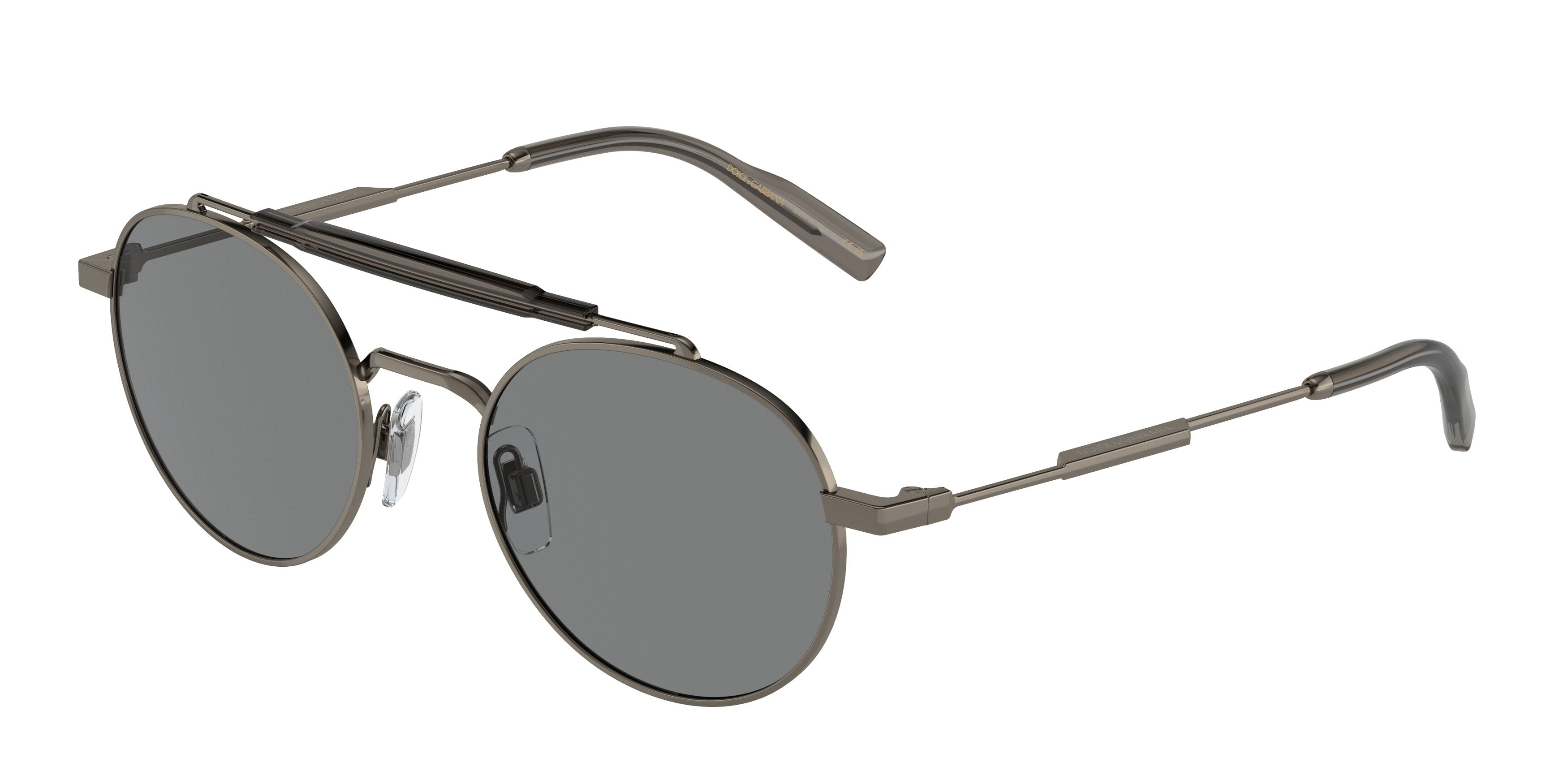 DOLCE & GABBANA DG2295 Round Sunglasses  133587-Bronze 51-145-21 - Color Map Brown