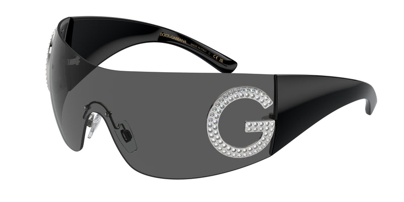 DOLCE & GABBANA DG2298B Pillow Sunglasses  05/87-Black 0-120-140 - Color Map Black