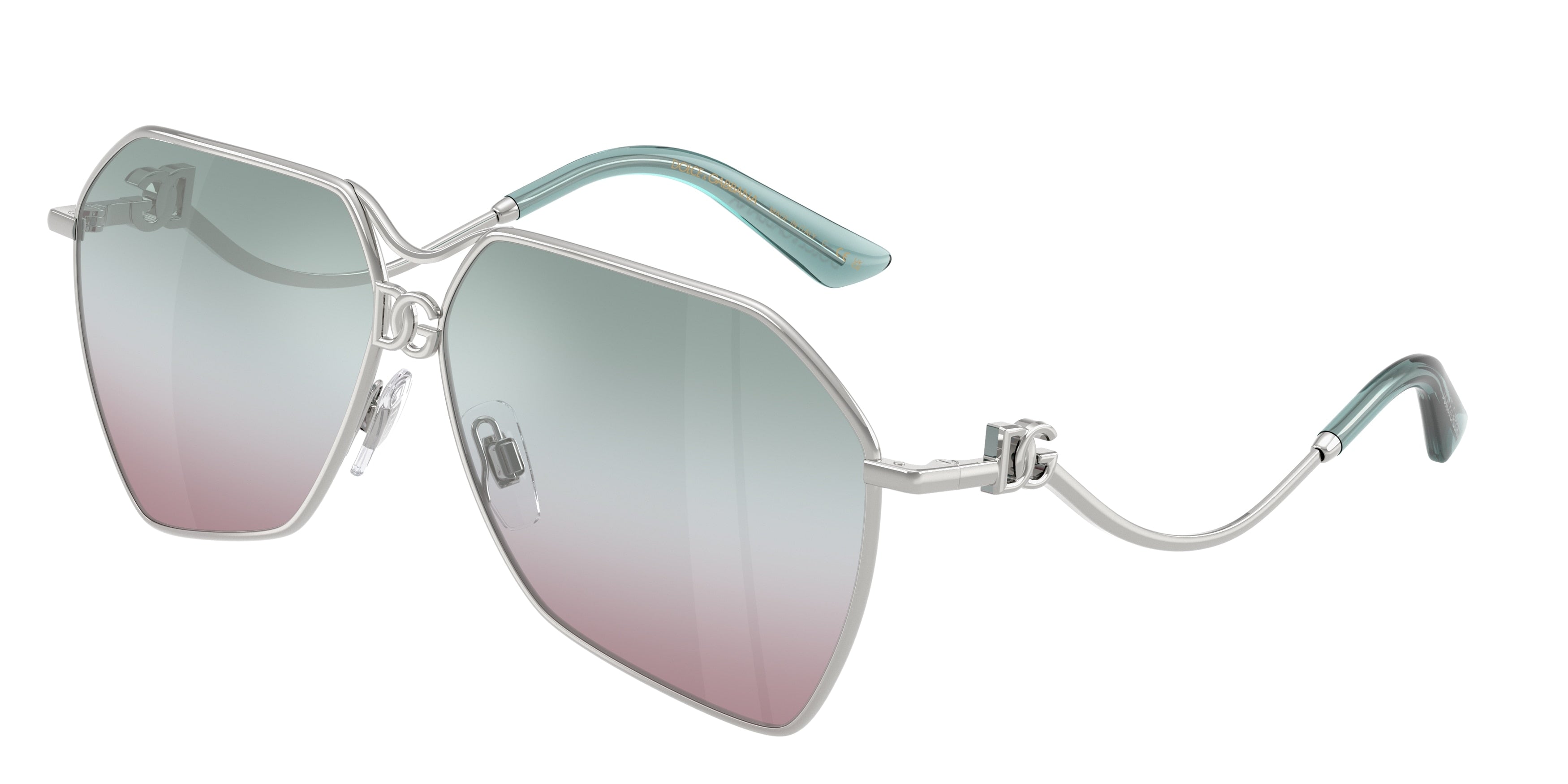 DOLCE & GABBANA DG2326 Pilot Sunglasses  05/EL-Silver 62-145-10 - Color Map Silver