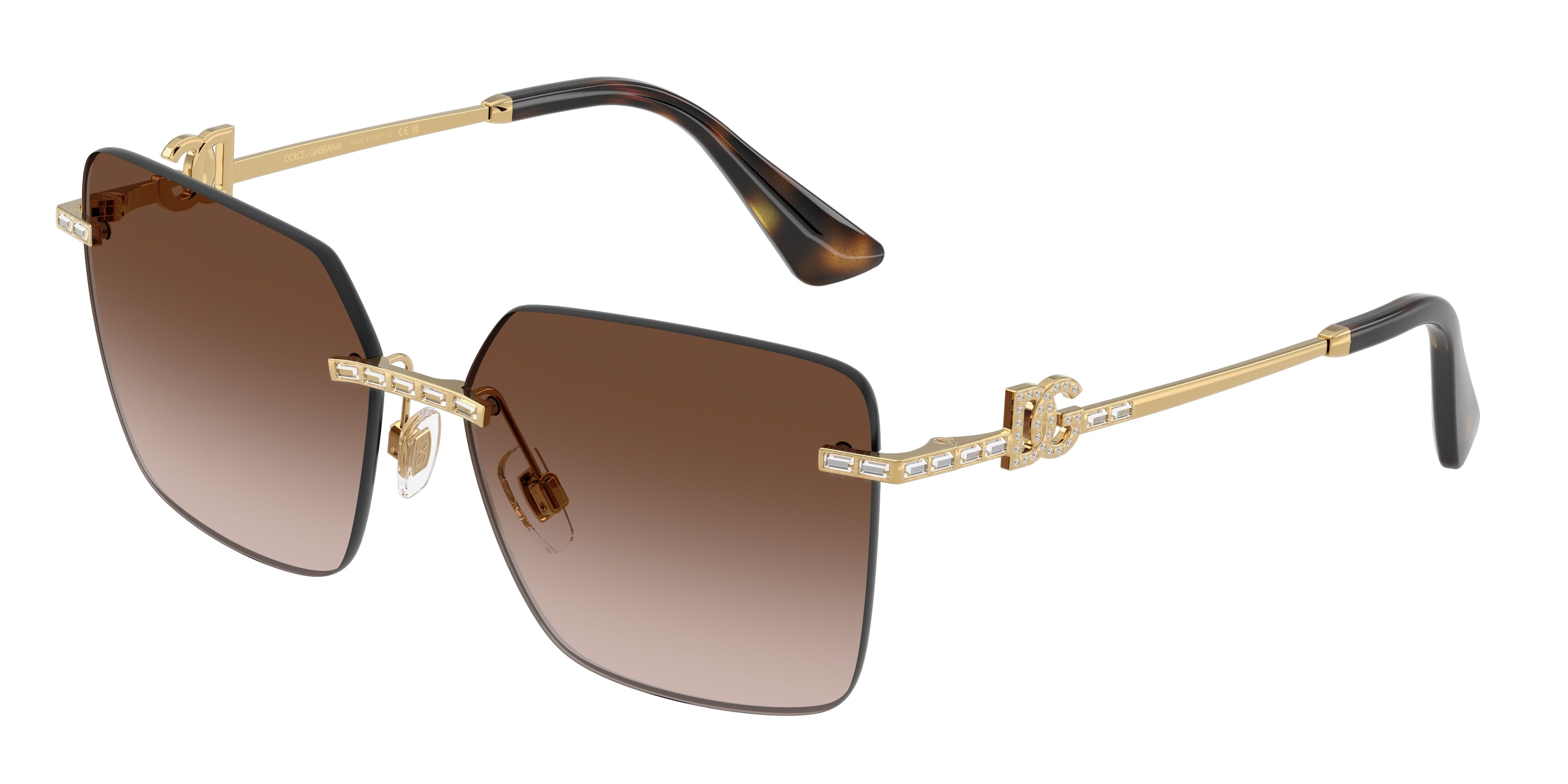 DOLCE & GABBANA DG2332B Square Sunglasses  02/13-Gold 59-145-15 - Color Map Gold