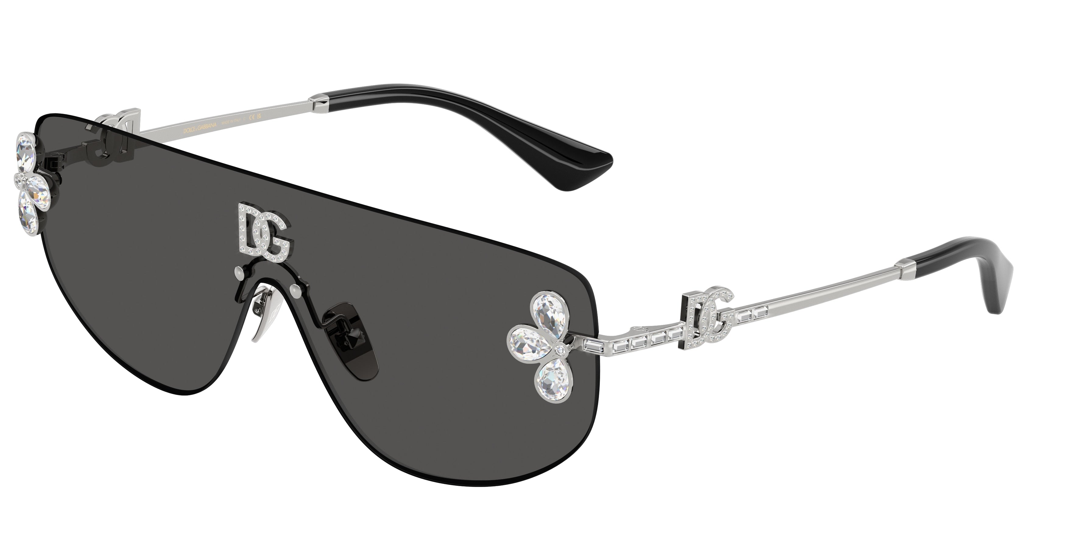 DOLCE & GABBANA DG2333B Rectangle Sunglasses  05/87-Silver 0-145-138 - Color Map Silver