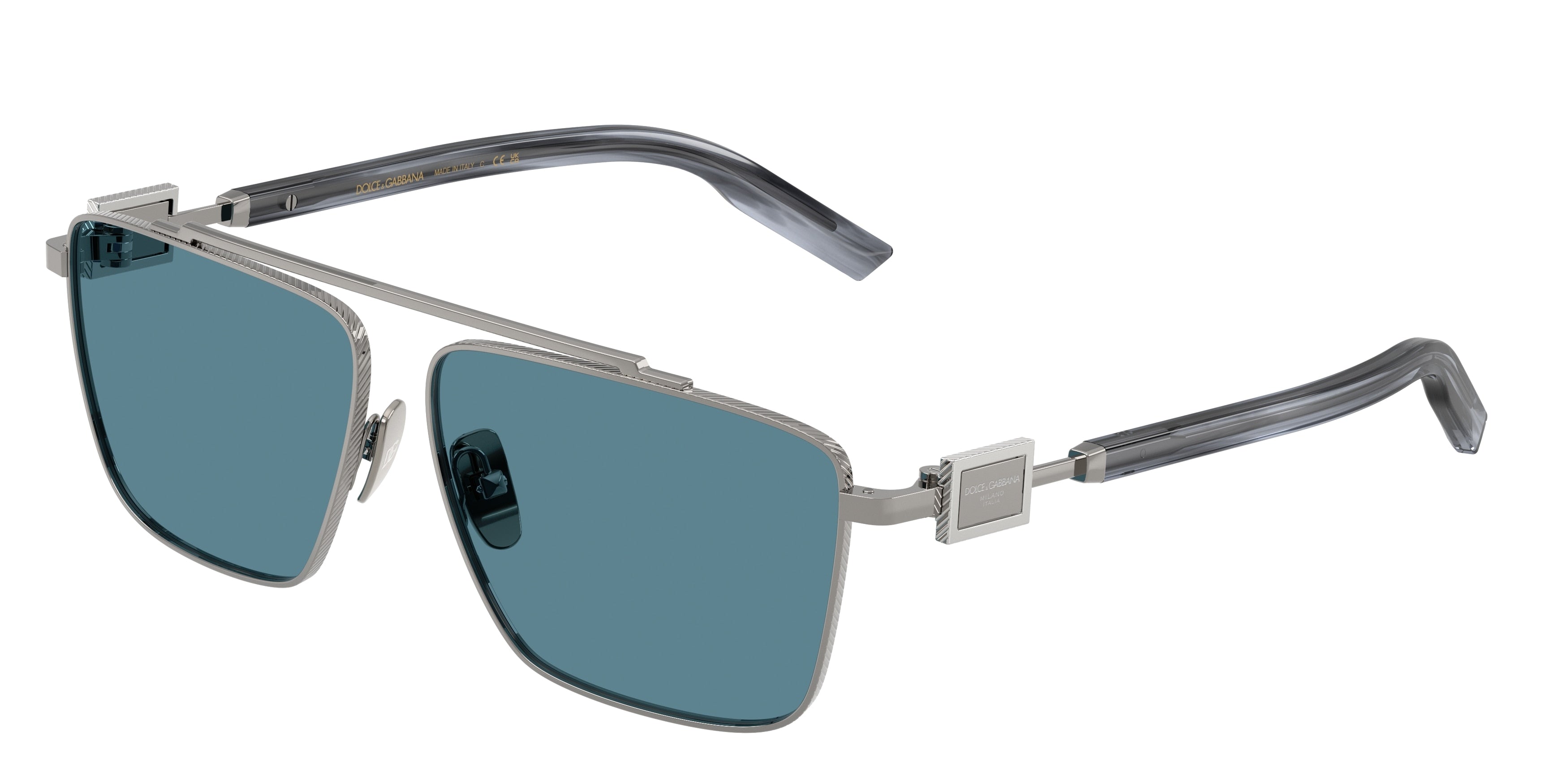 DOLCE & GABBANA DG2336 Square Sunglasses  04/80-Gunmetal 59-145-12 - Color Map Grey