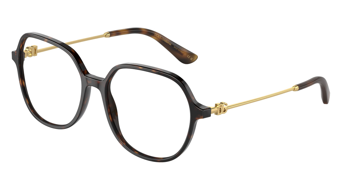 DOLCE & GABBANA DG3364 Butterfly Eyeglasses  502-Havana 54-145-17 - Color Map Tortoise