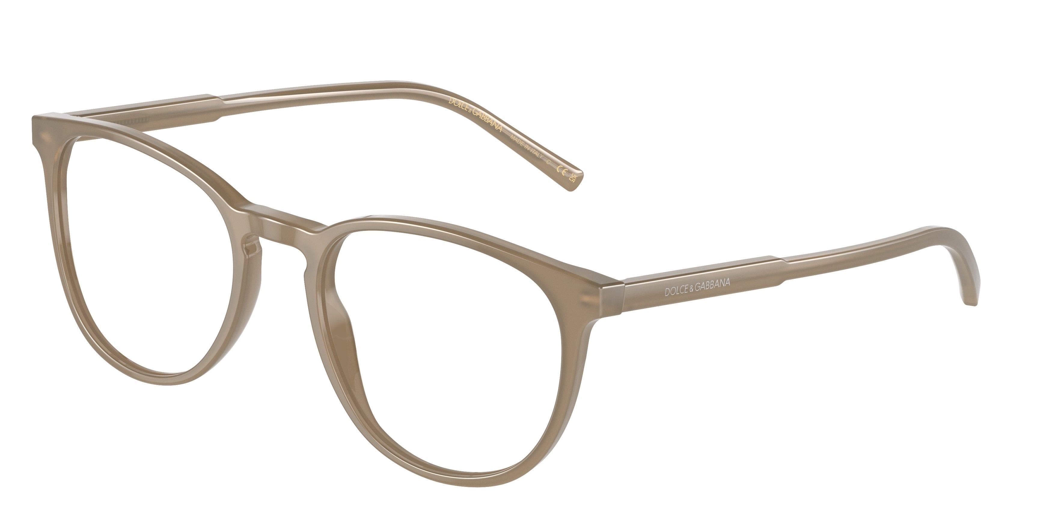 DOLCE & GABBANA DG3366 Phantos Eyeglasses  3089-Opal Brown 54-145-20 - Color Map Brown