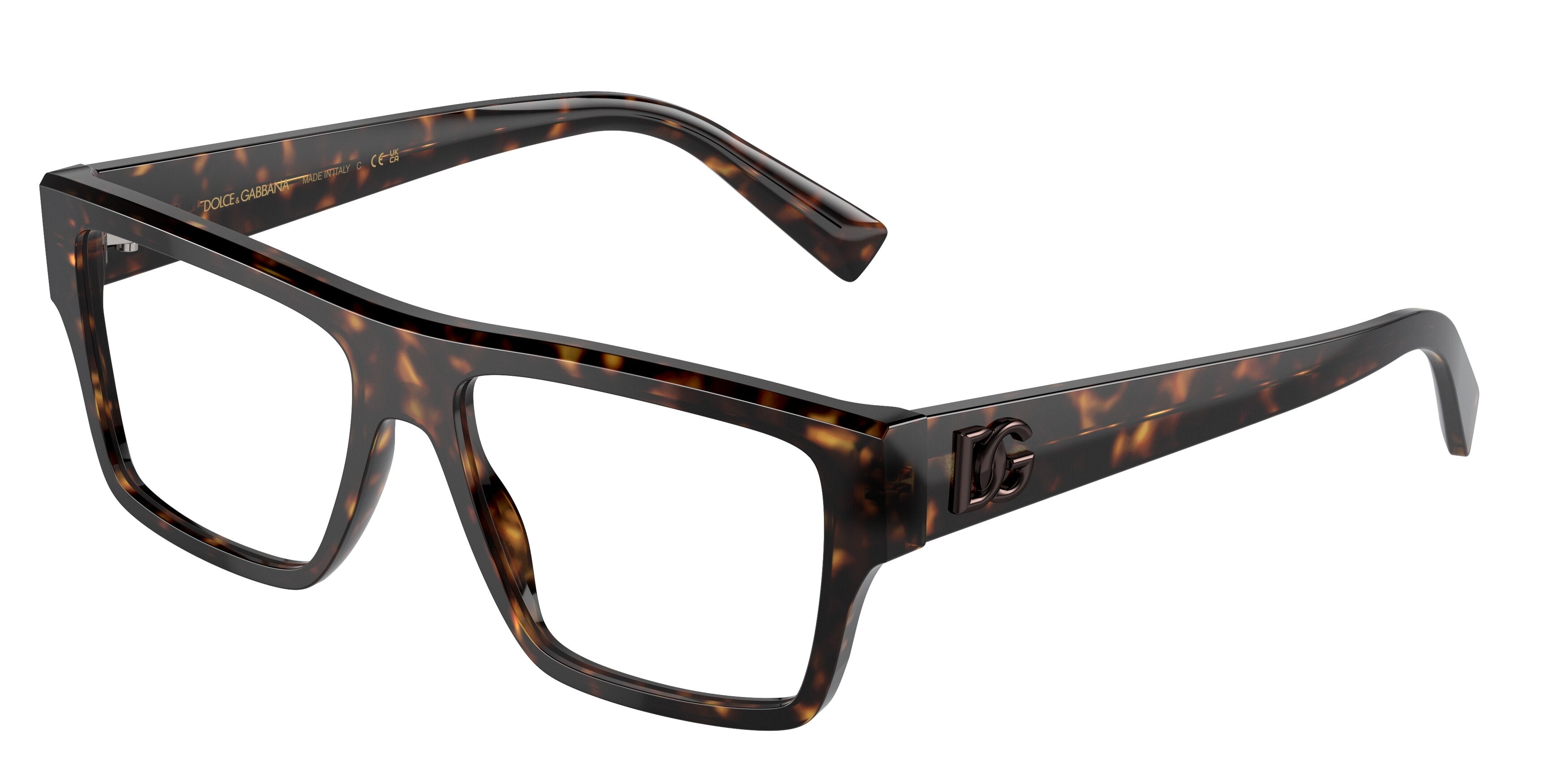 DOLCE & GABBANA DG3382 Square Eyeglasses  502-Havana 55-145-16 - Color Map Tortoise