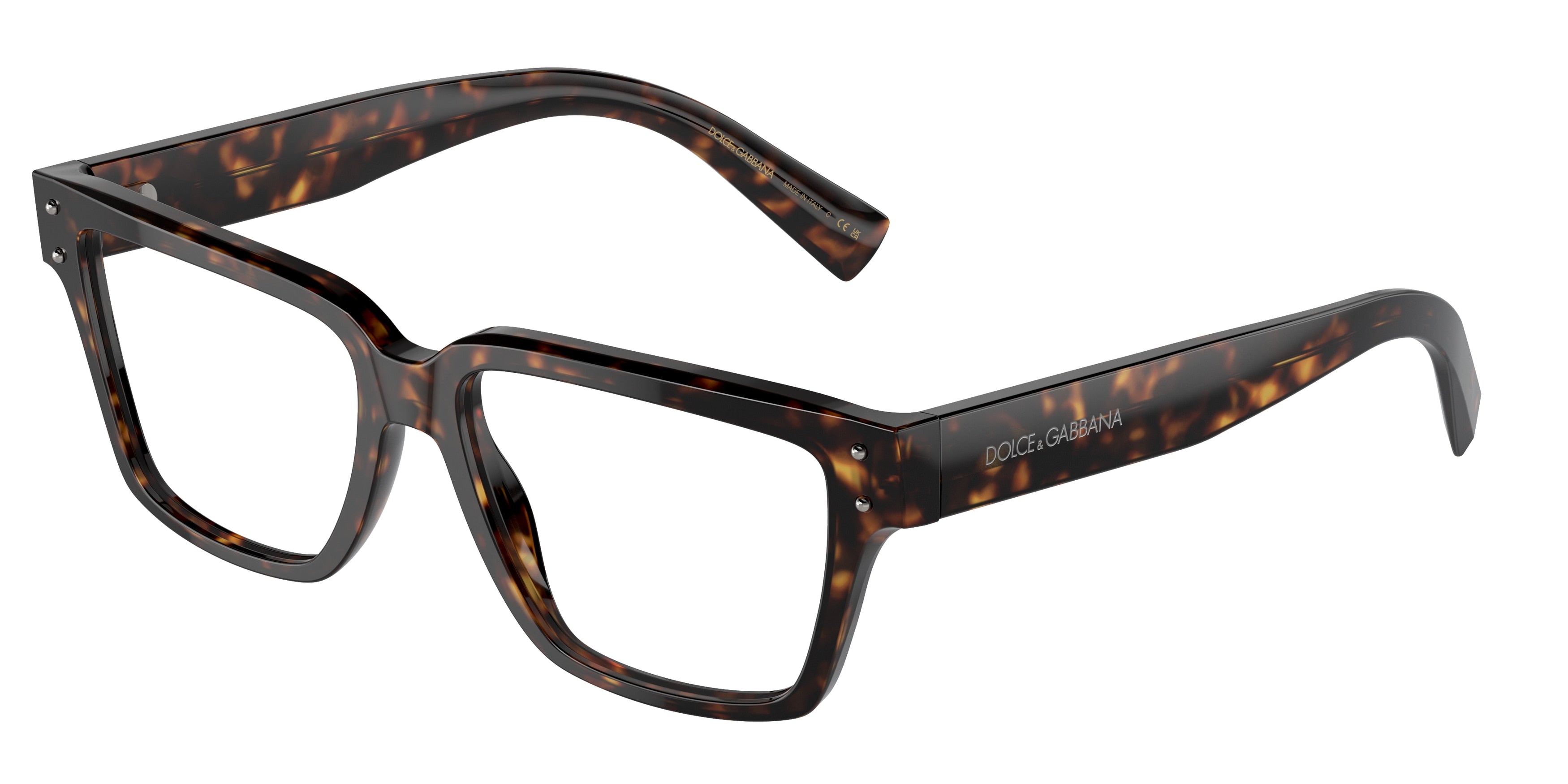 DOLCE & GABBANA DG3383 Square Eyeglasses  502-Havana 55-145-16 - Color Map Tortoise