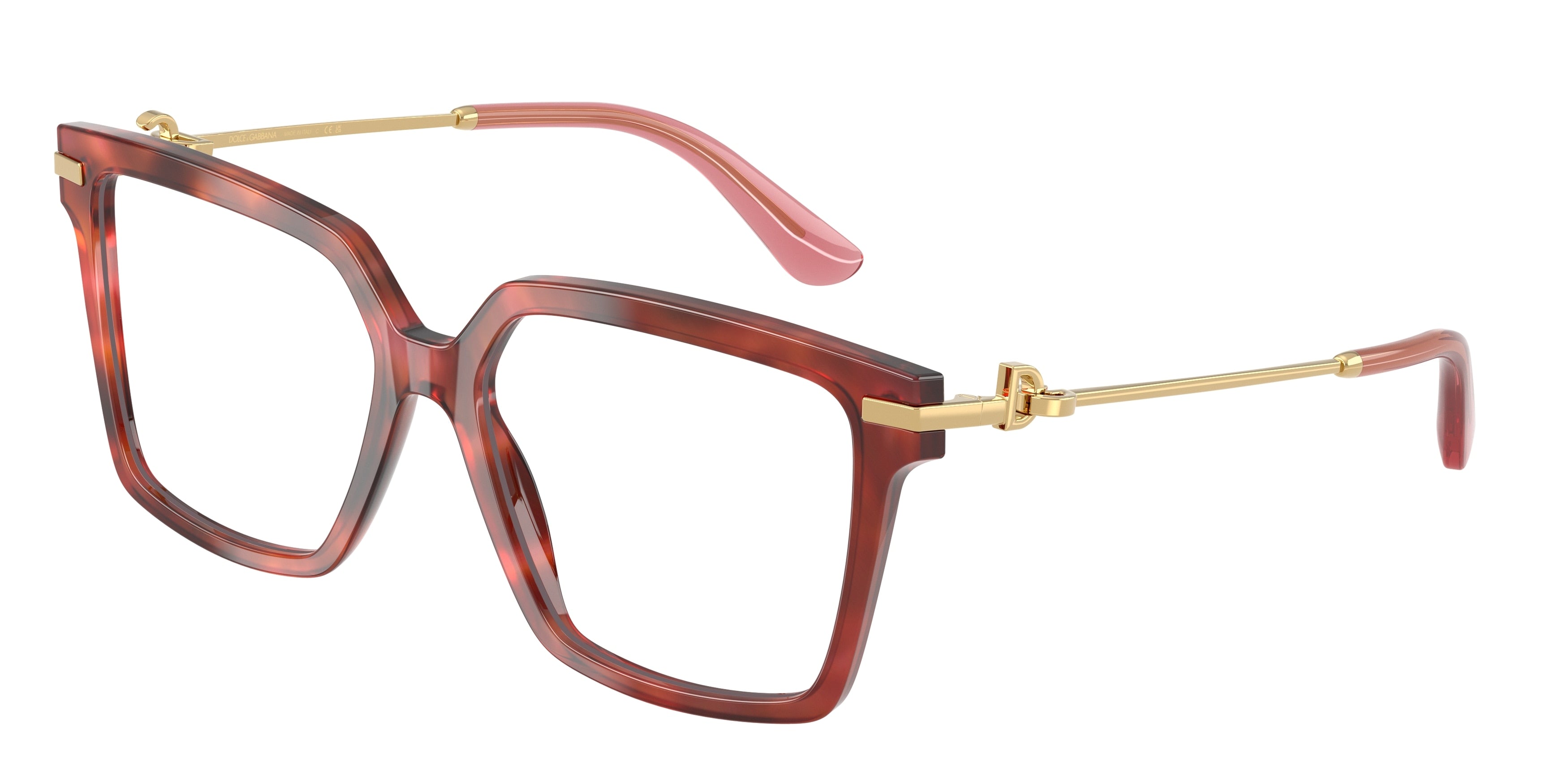 DOLCE & GABBANA DG3397 Square Eyeglasses  3444-Havana Brown 56-140-16 - Color Map Tortoise