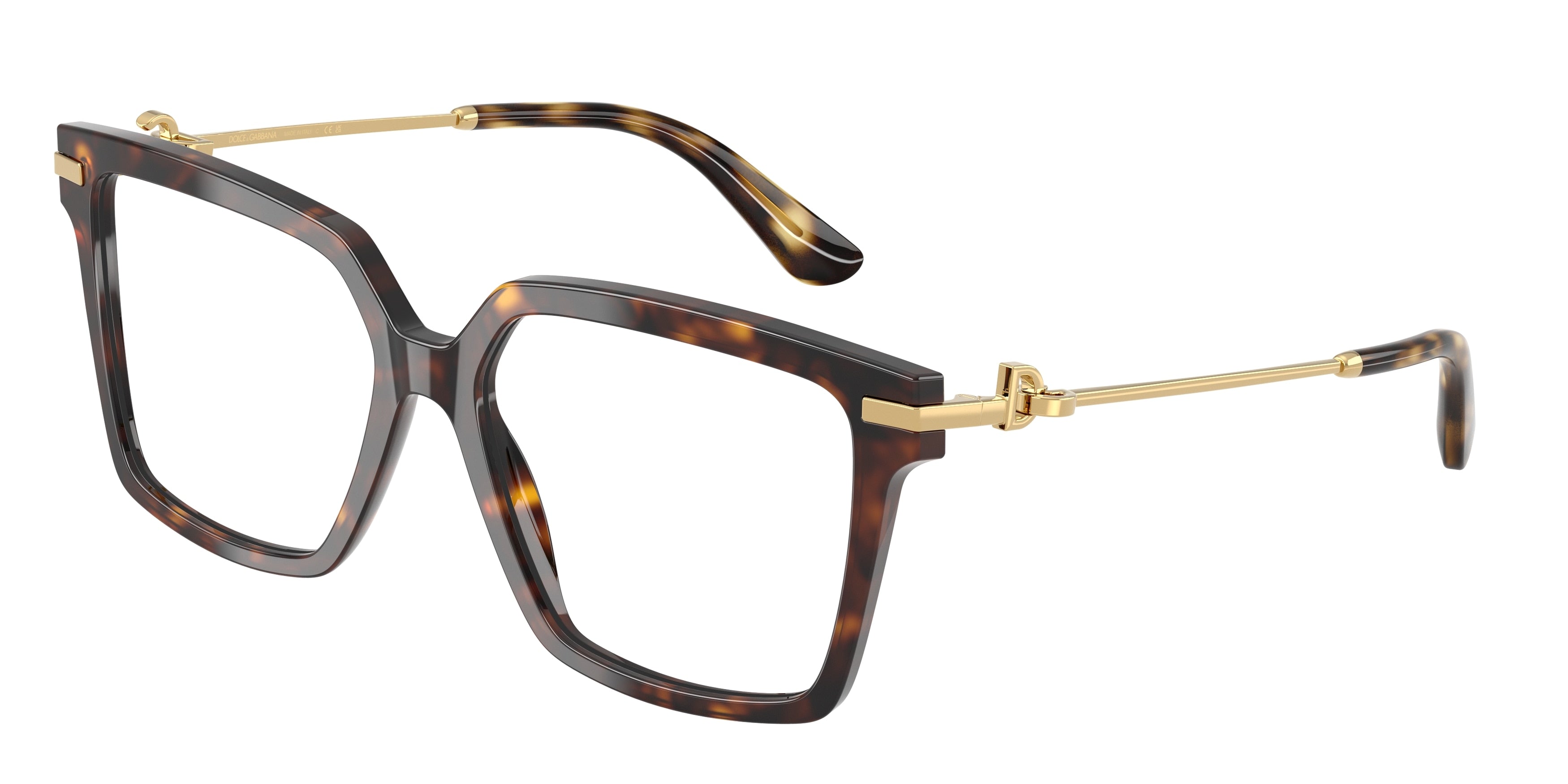 DOLCE & GABBANA DG3397 Square Eyeglasses  502-Havana 56-140-16 - Color Map Tortoise