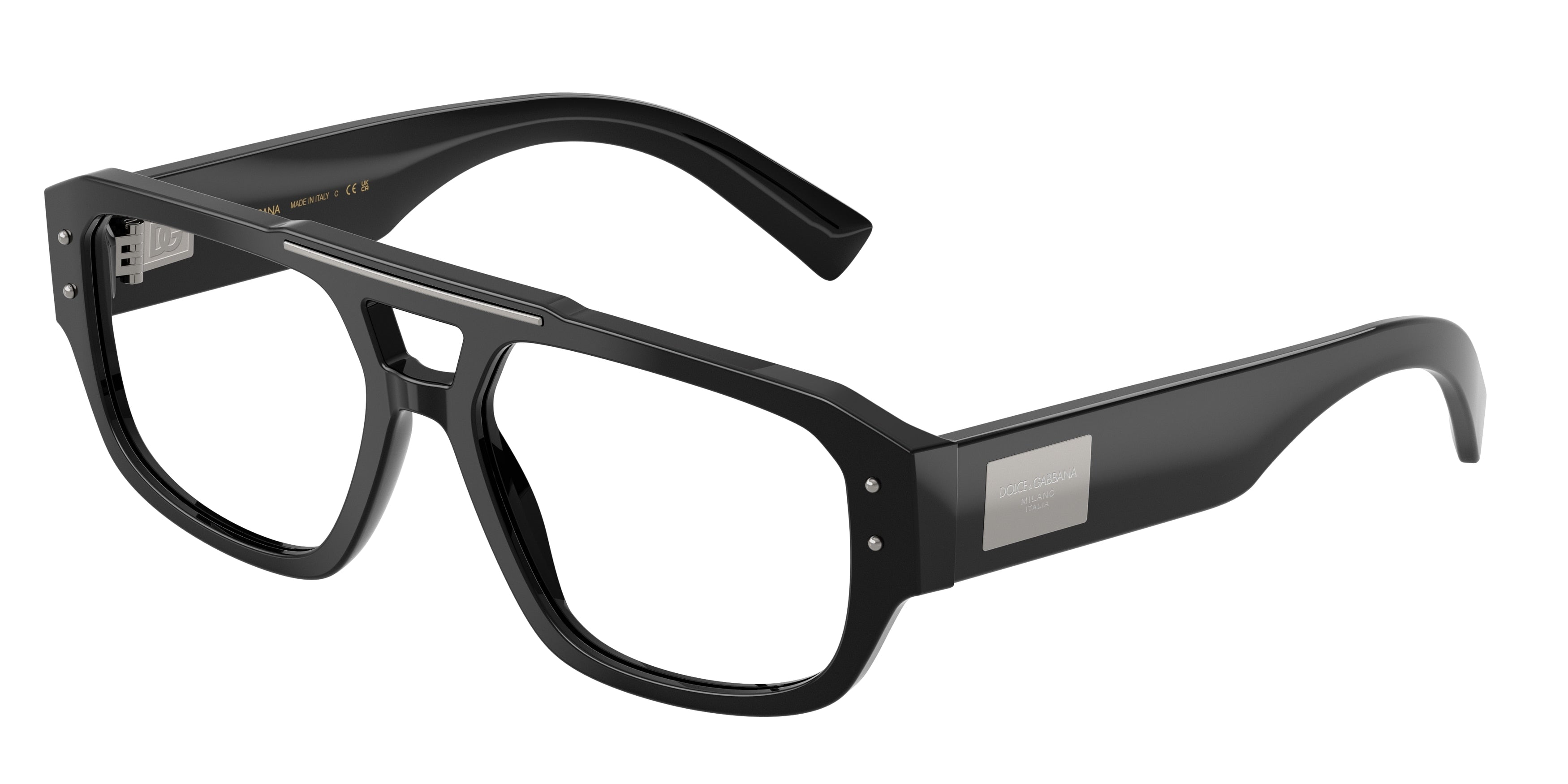 DOLCE & GABBANA DG3406 Pilot Eyeglasses  501-Black 56-140-17 - Color Map Black