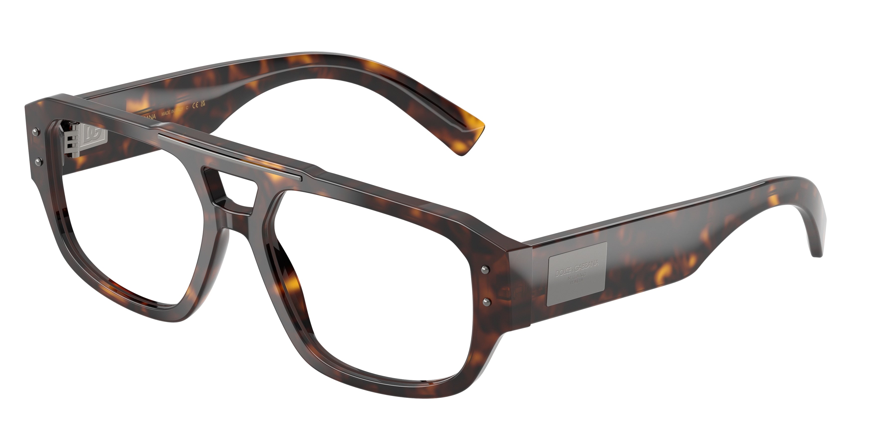 DOLCE & GABBANA DG3406 Pilot Eyeglasses  502-Havana 56-140-17 - Color Map Tortoise