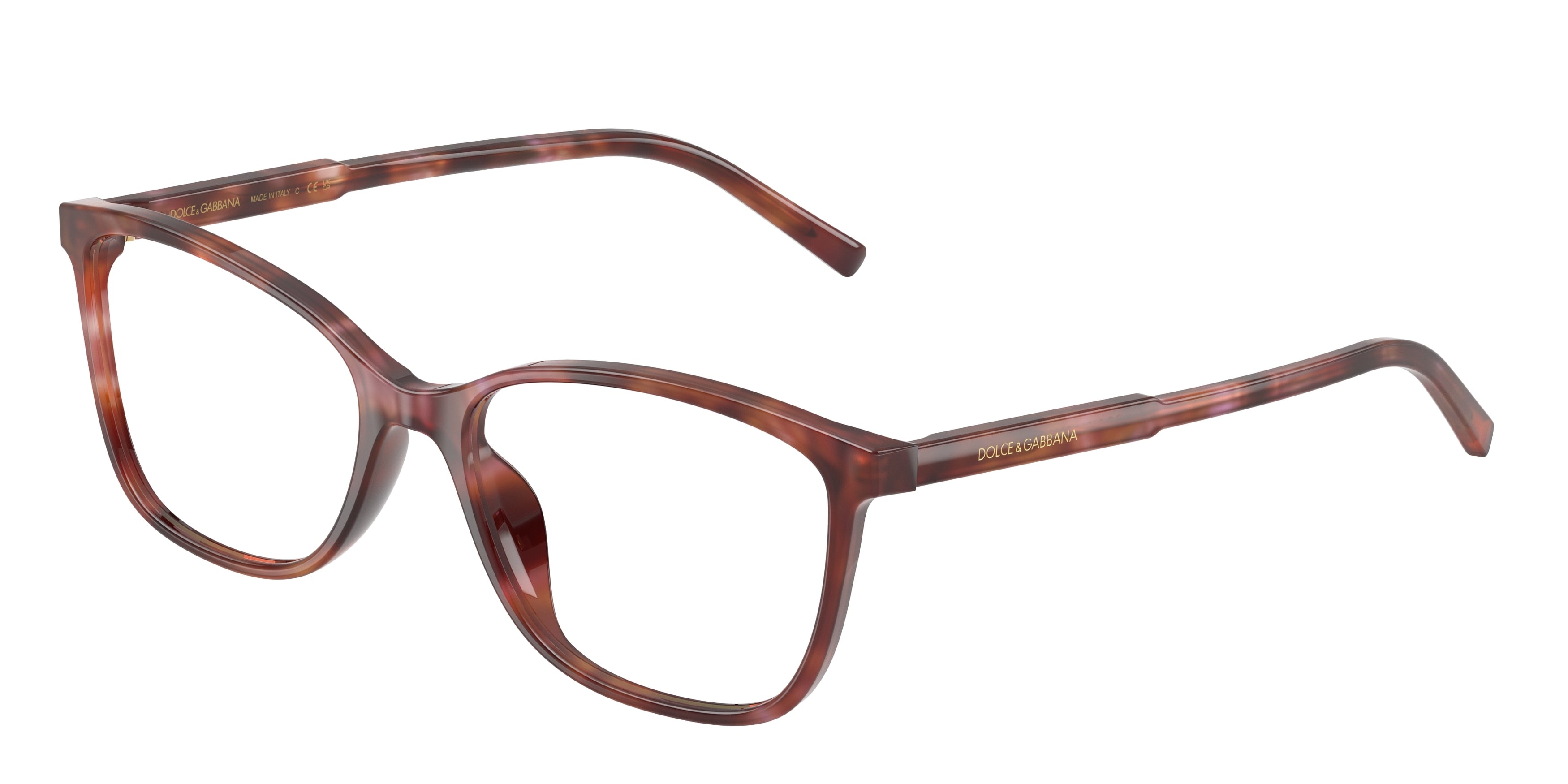 DOLCE & GABBANA DG3424 Rectangle Eyeglasses  3444-Havana Brown 54-145-17 - Color Map Tortoise