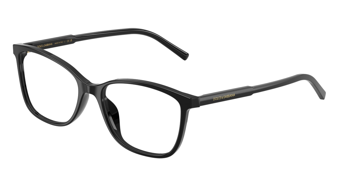 DOLCE & GABBANA DG3424 Rectangle Eyeglasses  501-Black 54-145-17 - Color Map Black