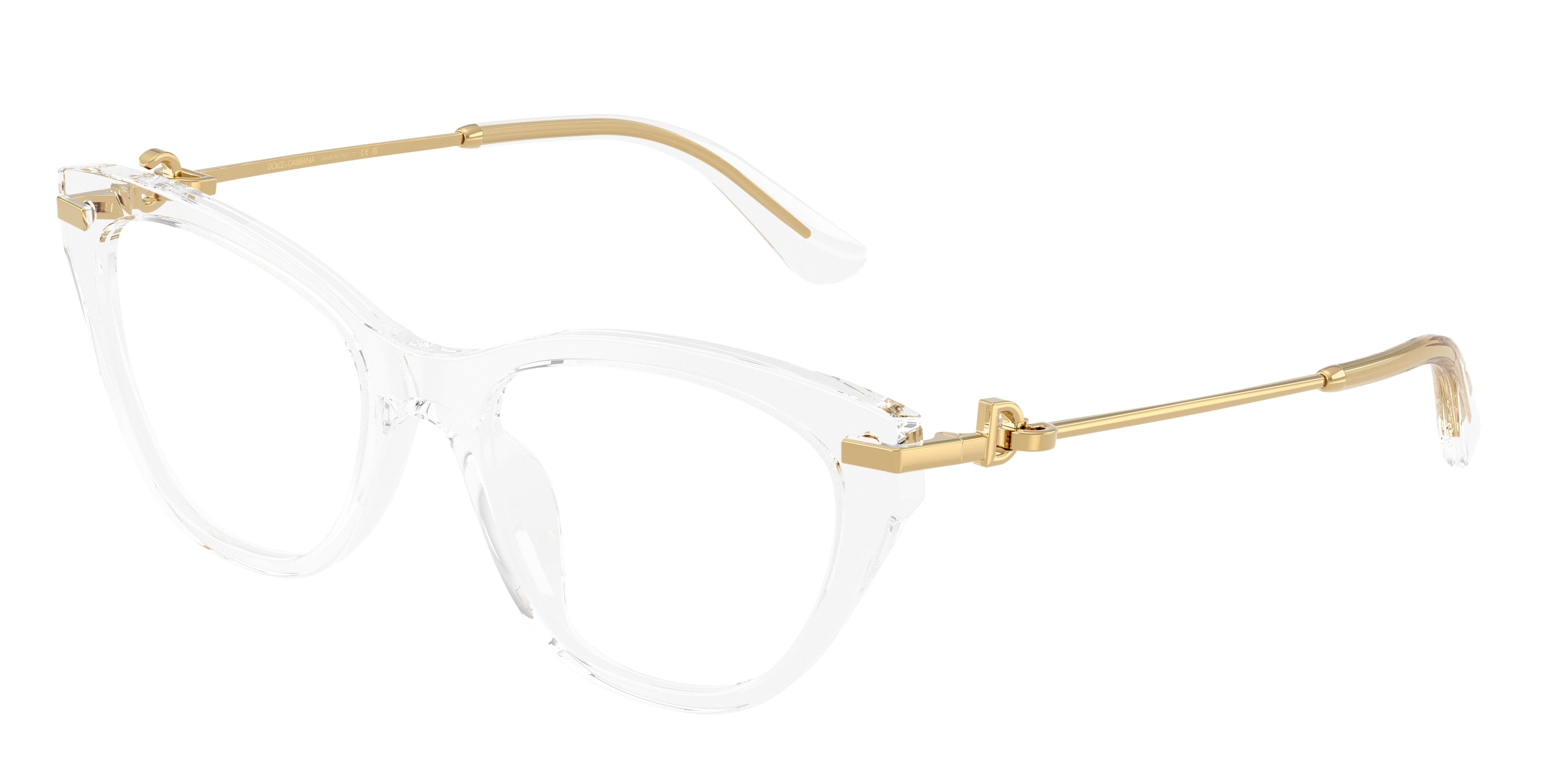 DOLCE & GABBANA DG3428 Butterfly Eyeglasses  3133-Crystal 53-140-19 - Color Map Transparent