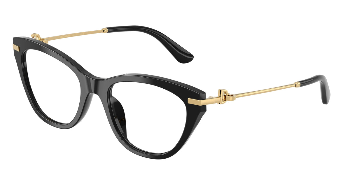 DOLCE & GABBANA DG3428 Butterfly Eyeglasses  501-Black 53-140-19 - Color Map Black