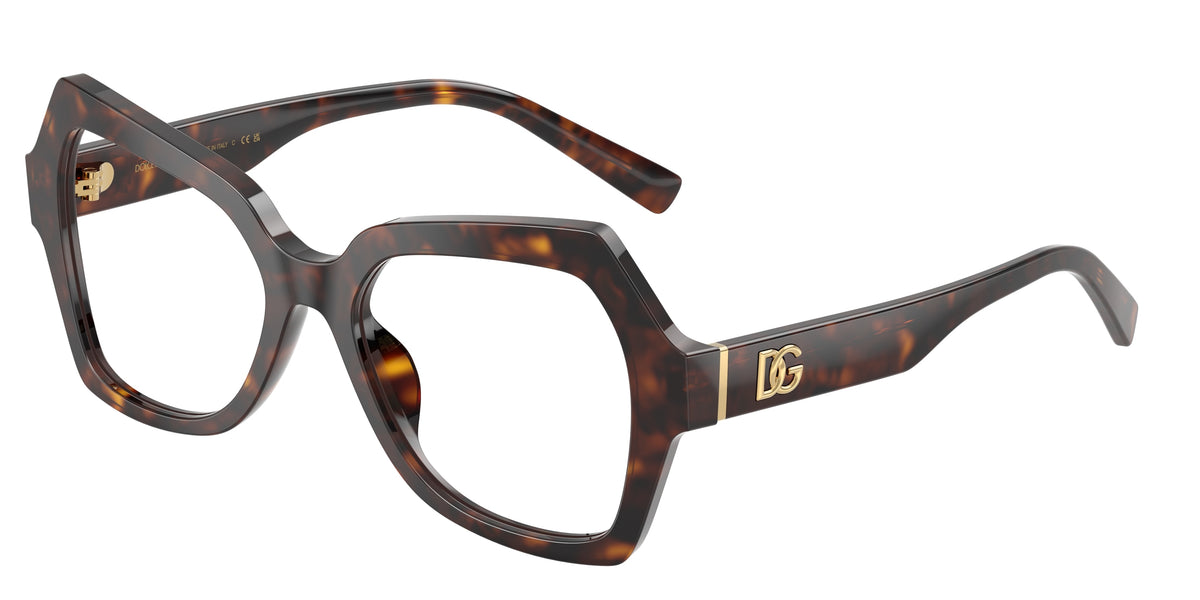 DOLCE & GABBANA DG3429 Butterfly Eyeglasses  502-Havana 54-145-18 - Color Map Tortoise