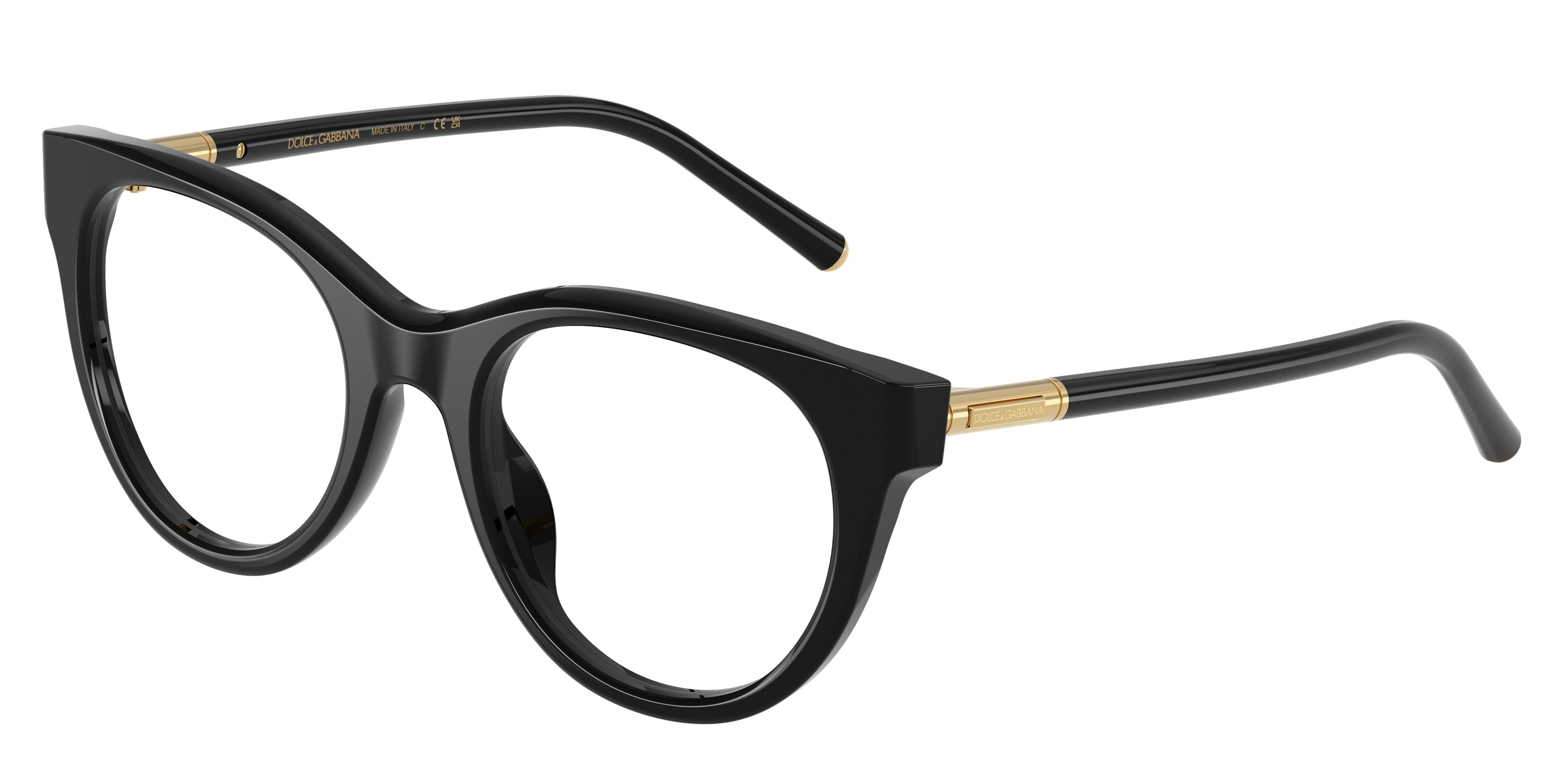 DOLCE & GABBANA DG3433 Phantos Eyeglasses  501-Black 53-145-21 - Color Map Black