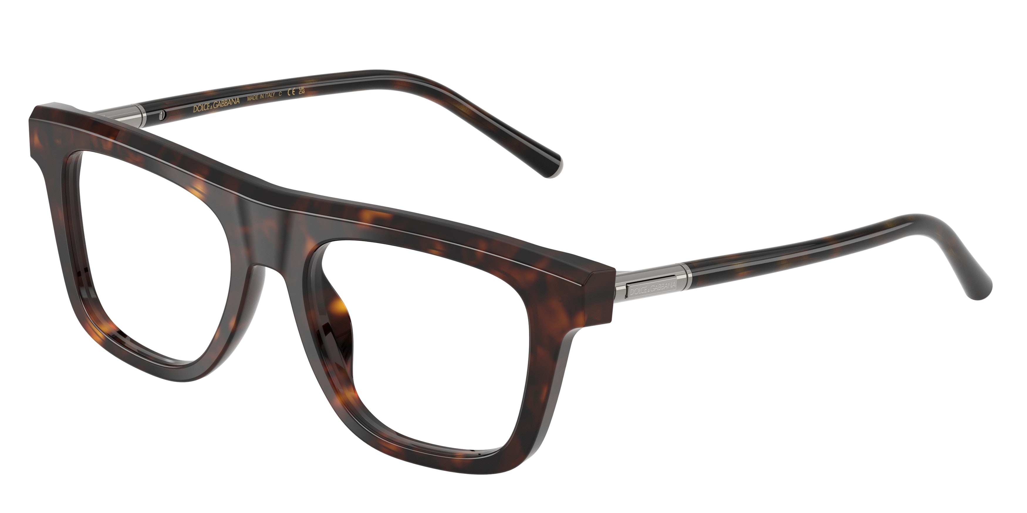 DOLCE & GABBANA DG3434 Square Eyeglasses  502-Havana 51-145-18 - Color Map Tortoise