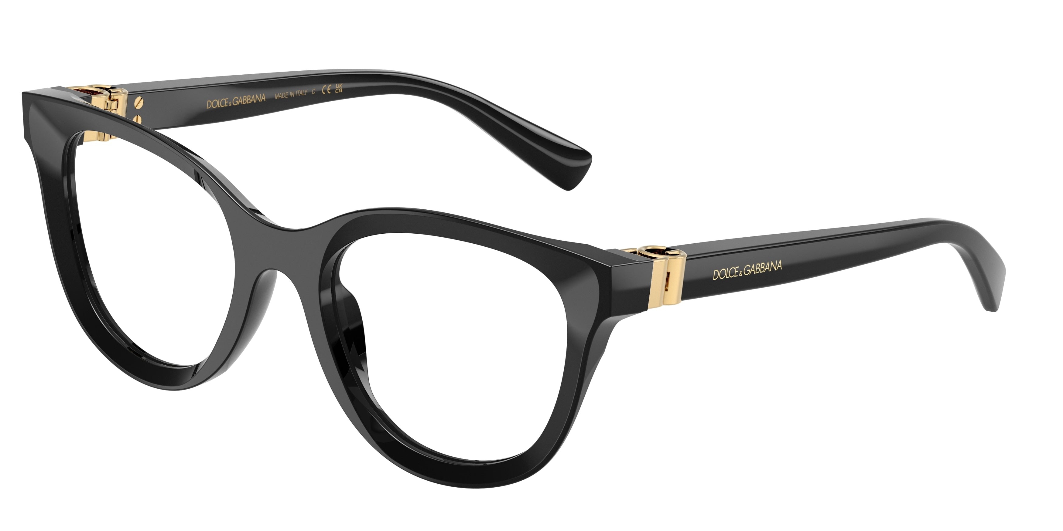 DOLCE & GABBANA DG3437 Phantos Eyeglasses  501-Black 53-140-21 - Color Map Black
