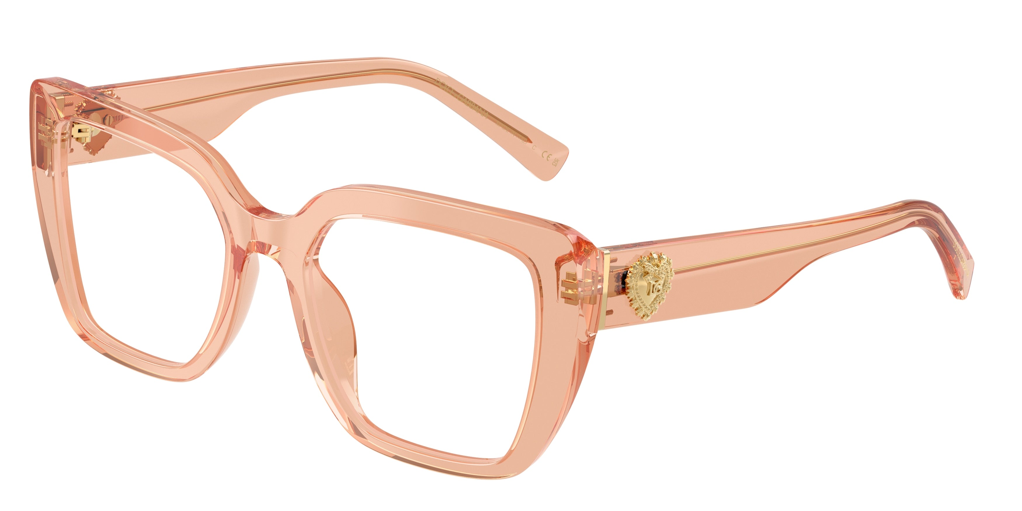DOLCE & GABBANA DG3441 Square Eyeglasses  3226-Nude Transparent 53-145-19 - Color Map Pink