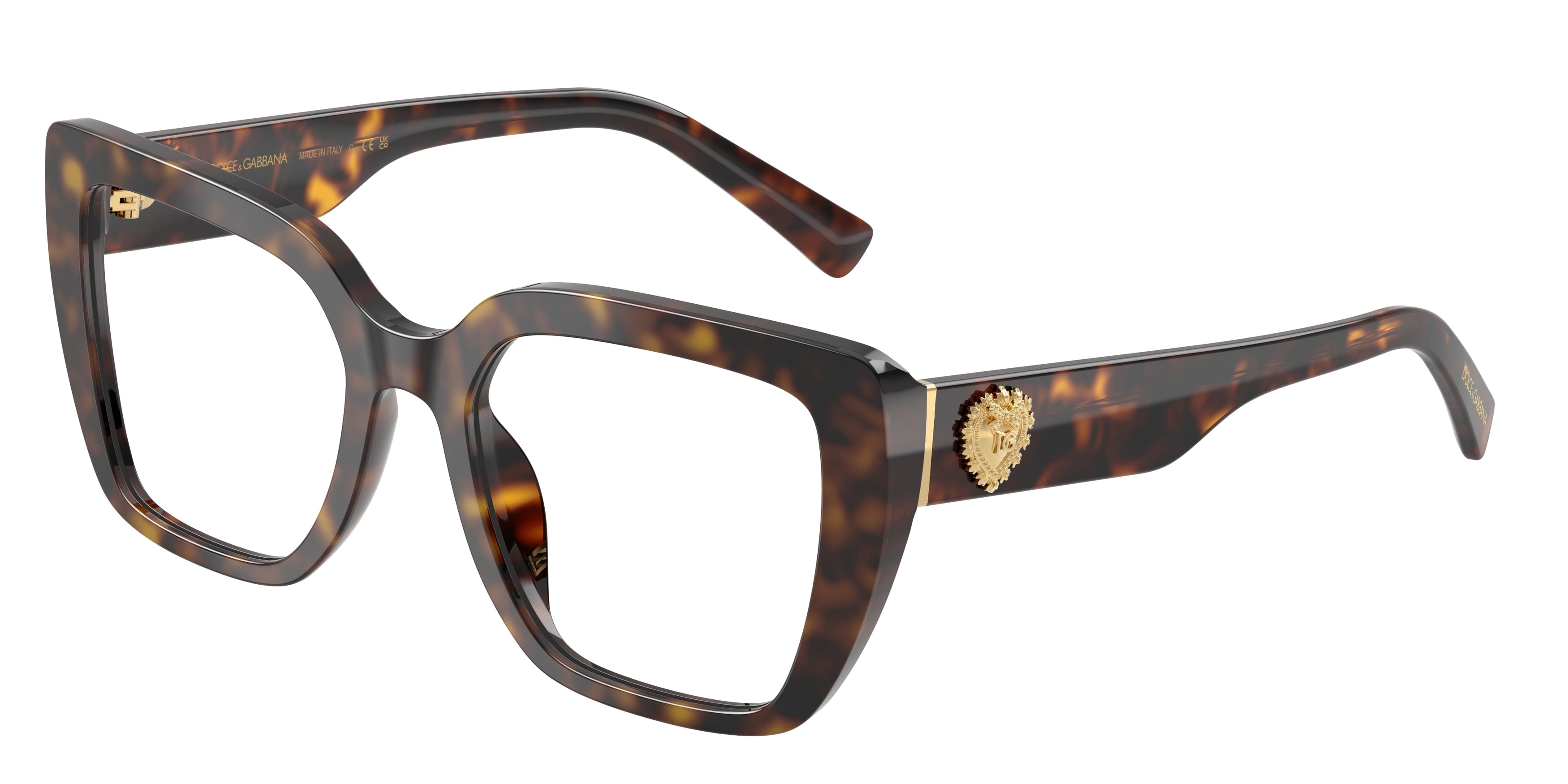 DOLCE & GABBANA DG3441 Square Eyeglasses  502-Havana 53-145-19 - Color Map Tortoise