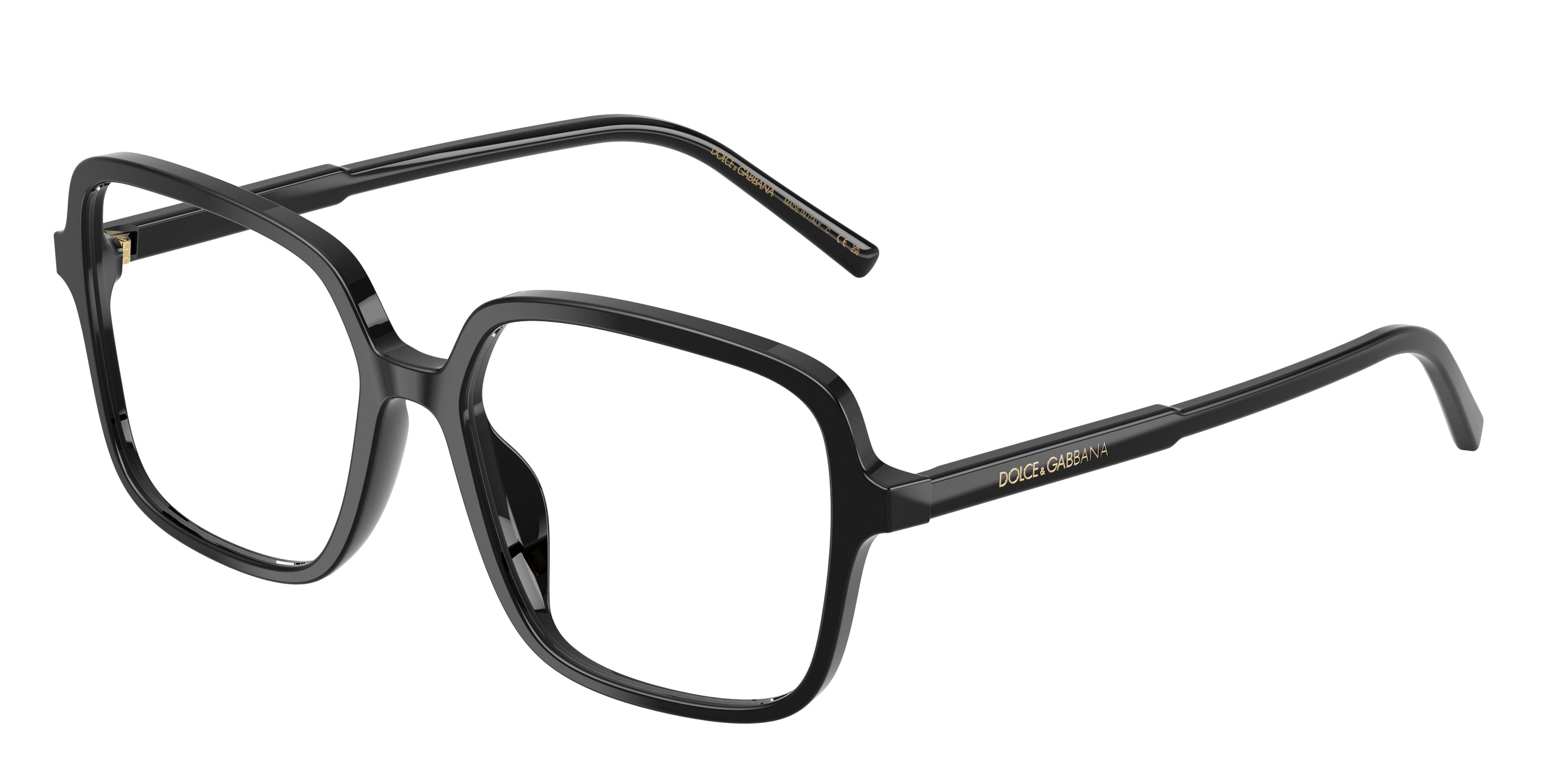 DOLCE & GABBANA DG3442 Square Eyeglasses  501-Black 55-145-16 - Color Map Black