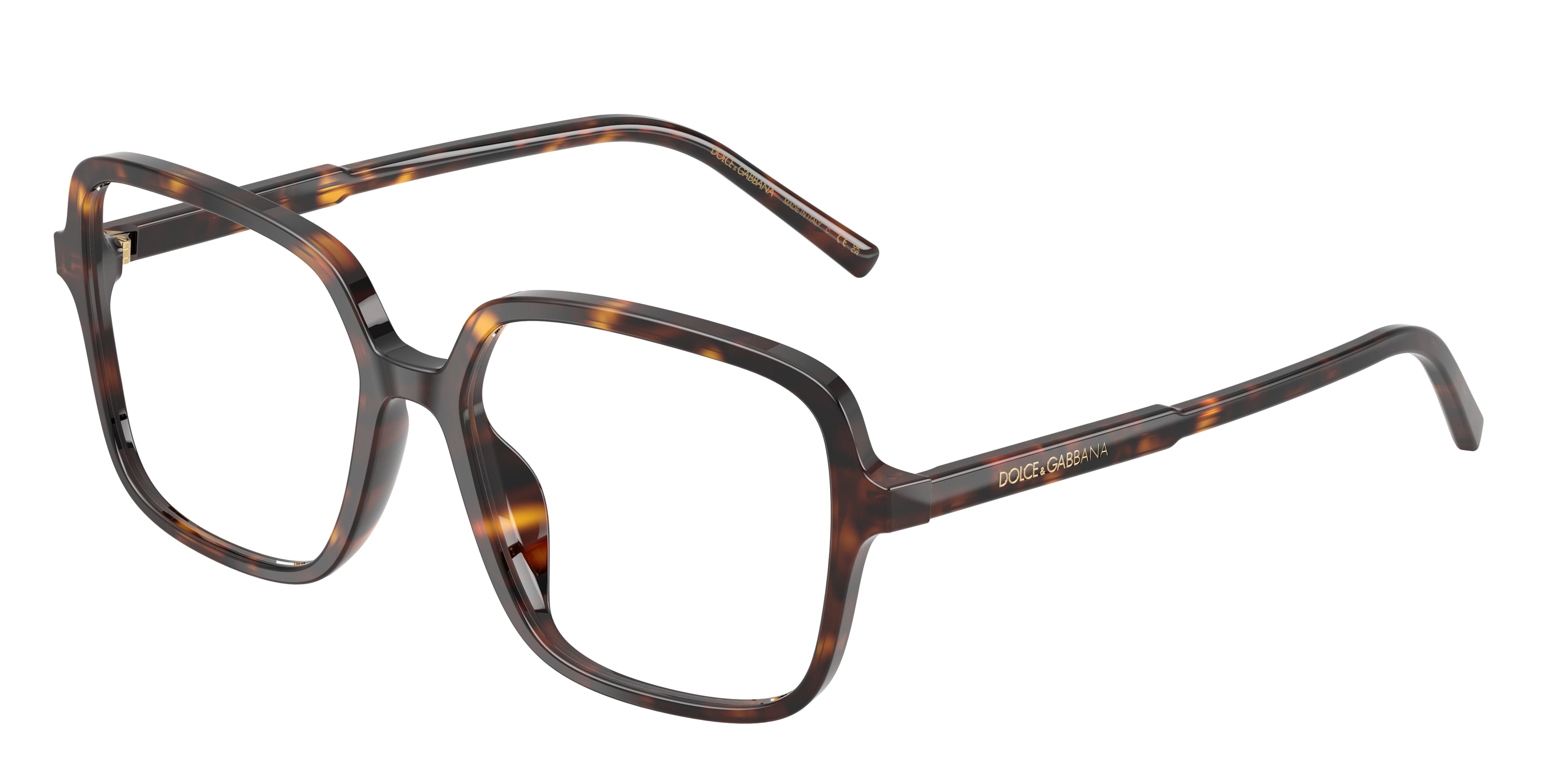 DOLCE & GABBANA DG3442 Square Eyeglasses  502-Havana 55-145-16 - Color Map Tortoise