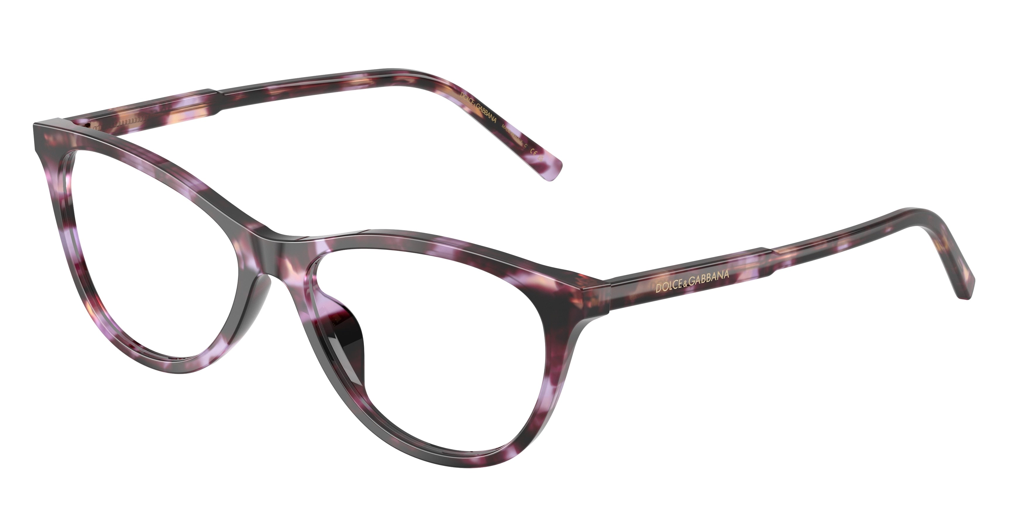 DOLCE & GABBANA DG3443 Cat Eye Eyeglasses  3477-Violet Havana 55-145-16 - Color Map Violet