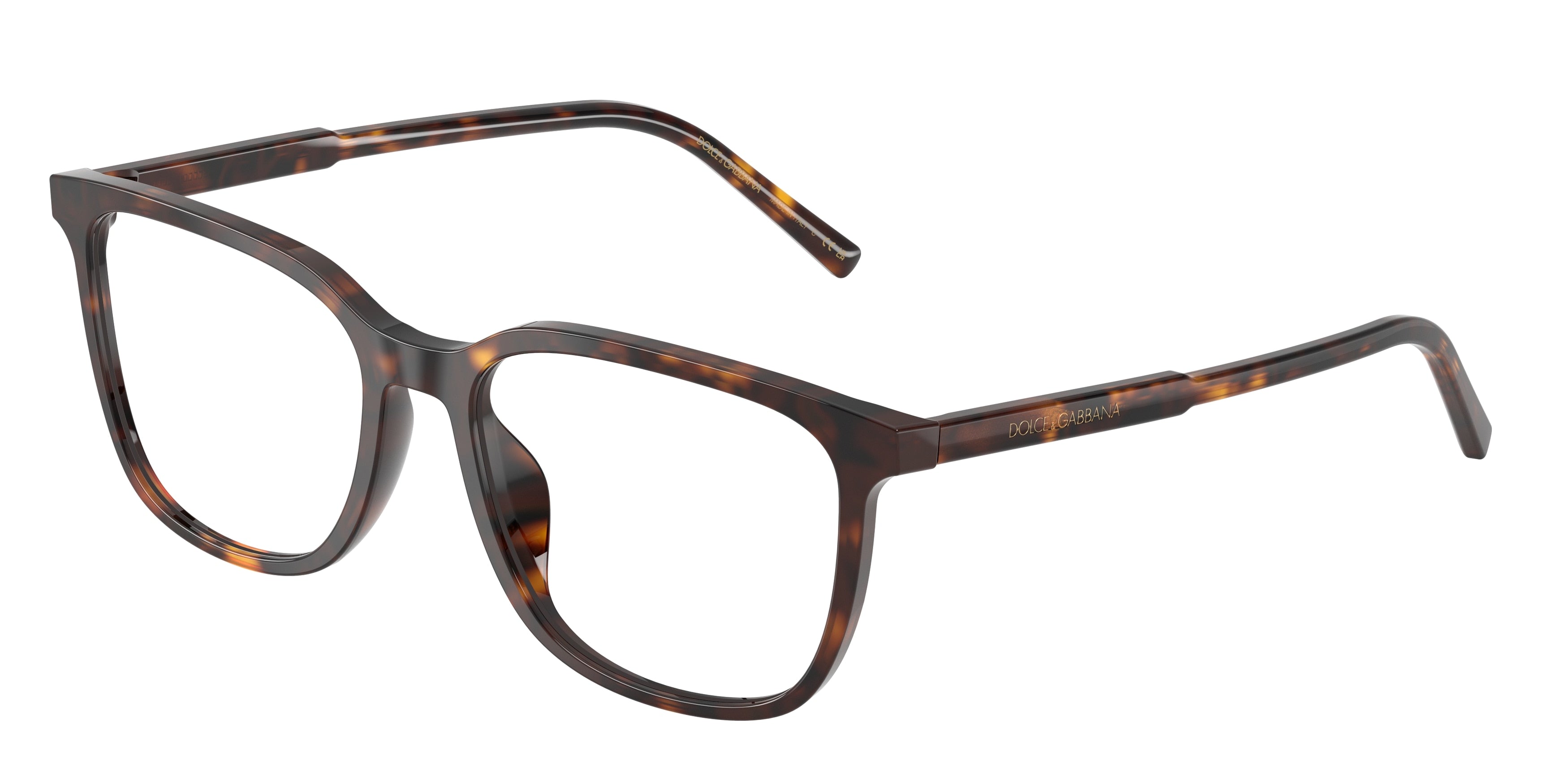DOLCE & GABBANA DG3445 Square Eyeglasses  502-Havana 55-145-17 - Color Map Tortoise