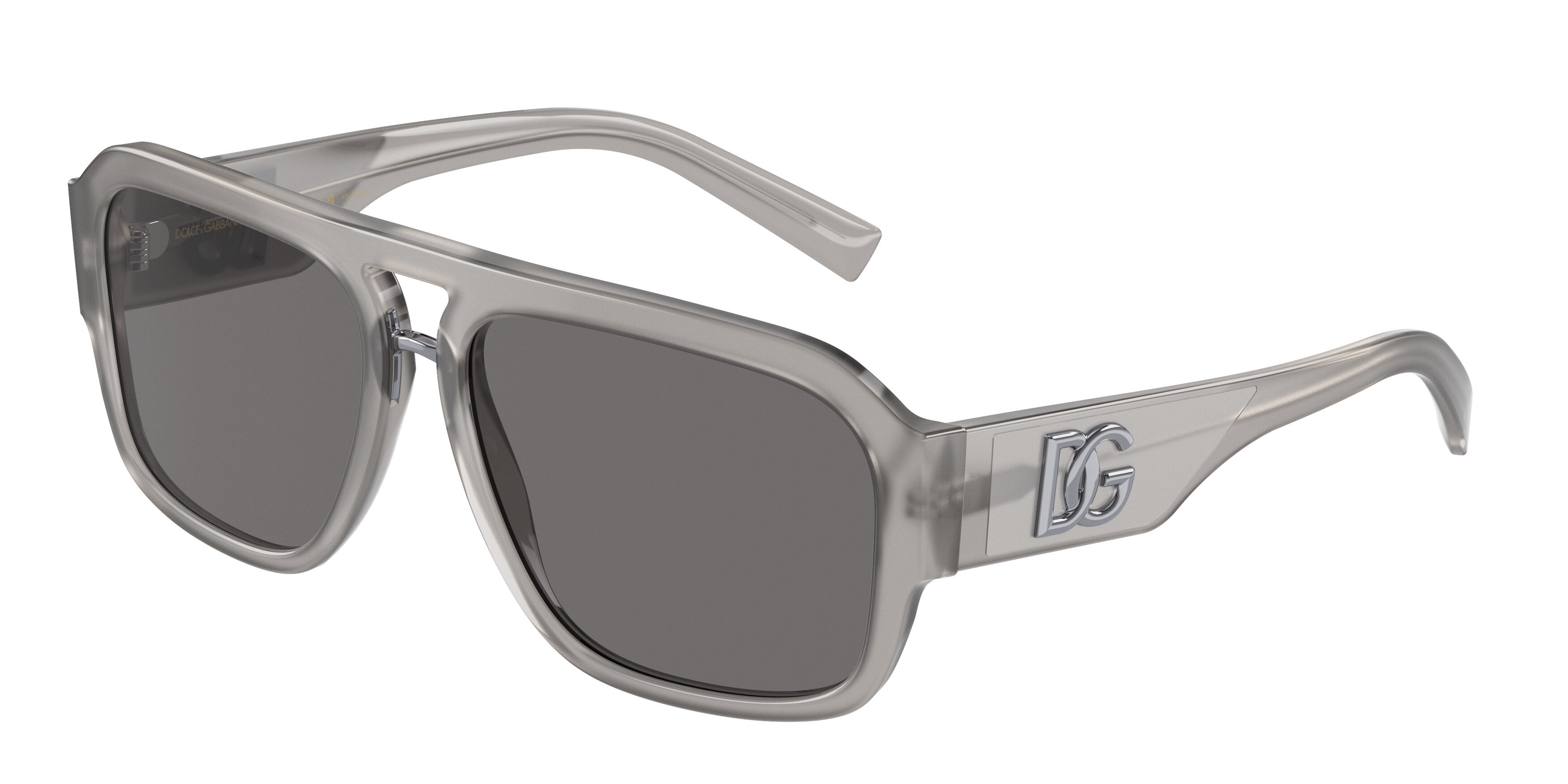 DOLCE & GABBANA DG4403 Pilot Sunglasses  342181-Opal Grey 58-140-16 - Color Map Grey
