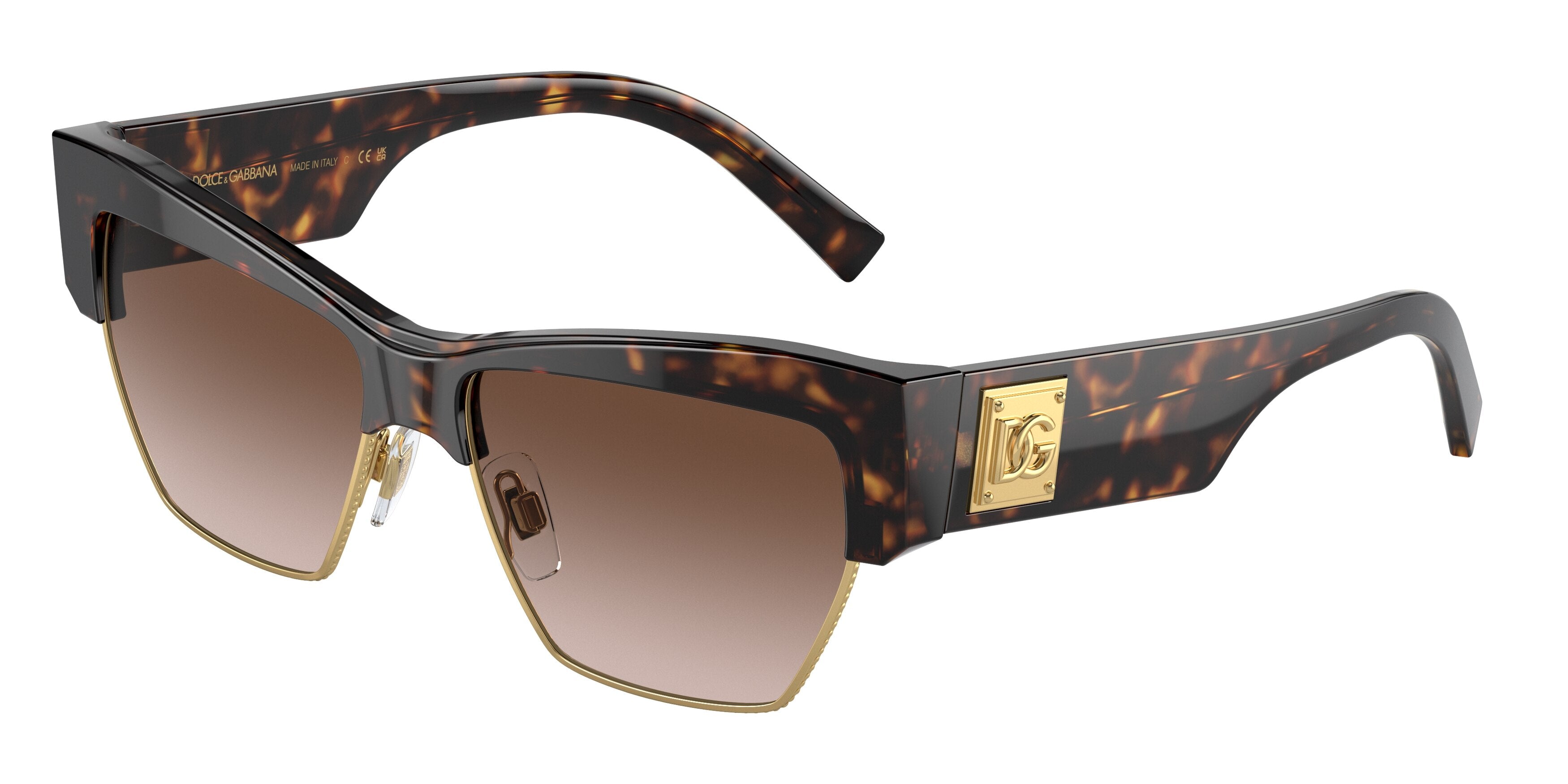DOLCE & GABBANA DG4415 Cat Eye Sunglasses  502/13-Havana 56-145-15 - Color Map Tortoise