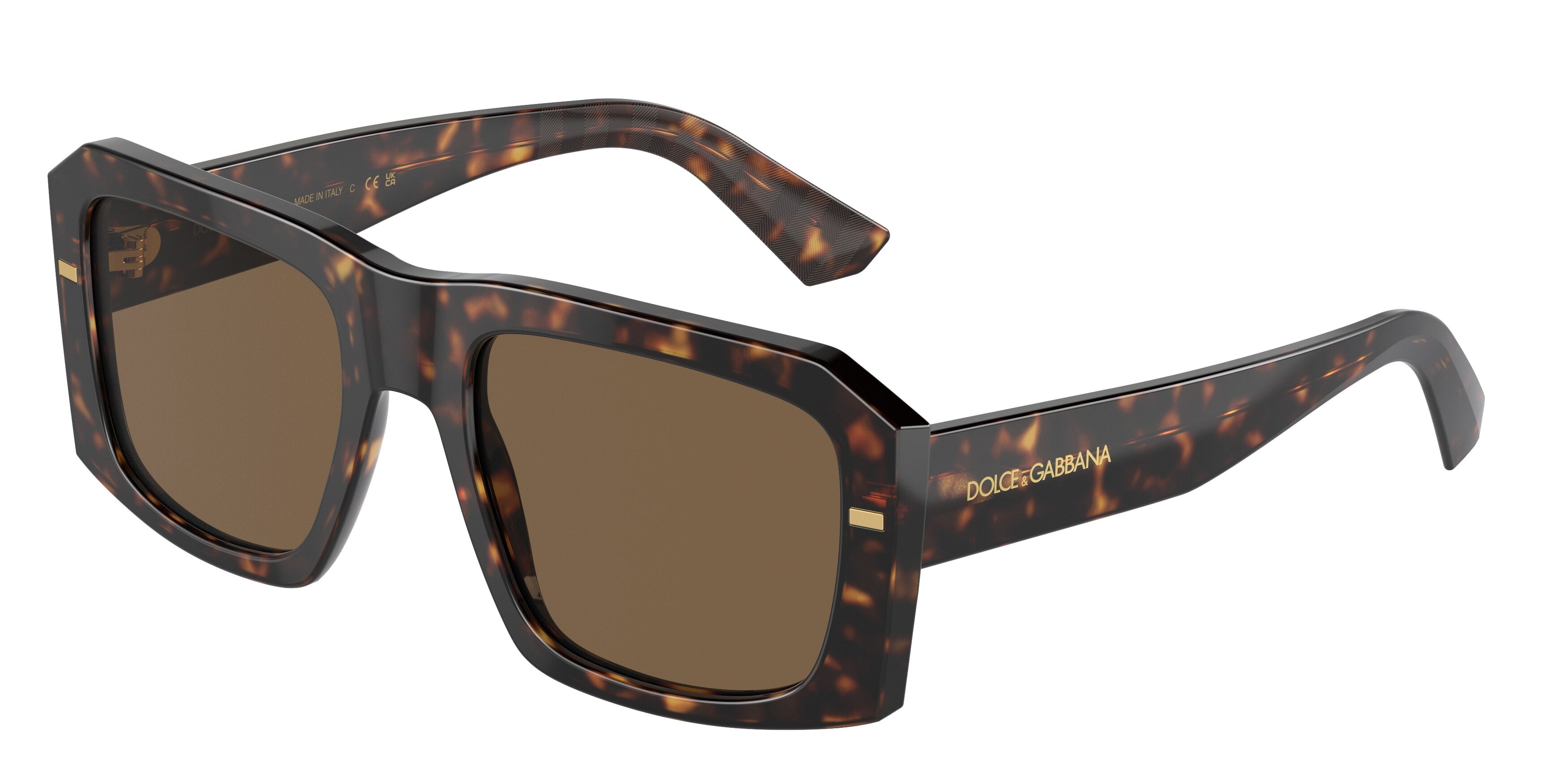 DOLCE & GABBANA DG4430F Square Sunglasses  502/73-Havana 54-145-20 - Color Map Tortoise