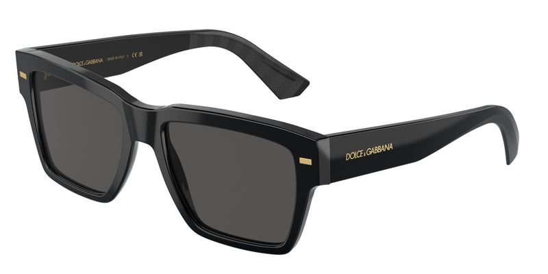 DOLCE & GABBANA DG4431F Square Sunglasses  501/87-Black 55-145-18 - Color Map Black