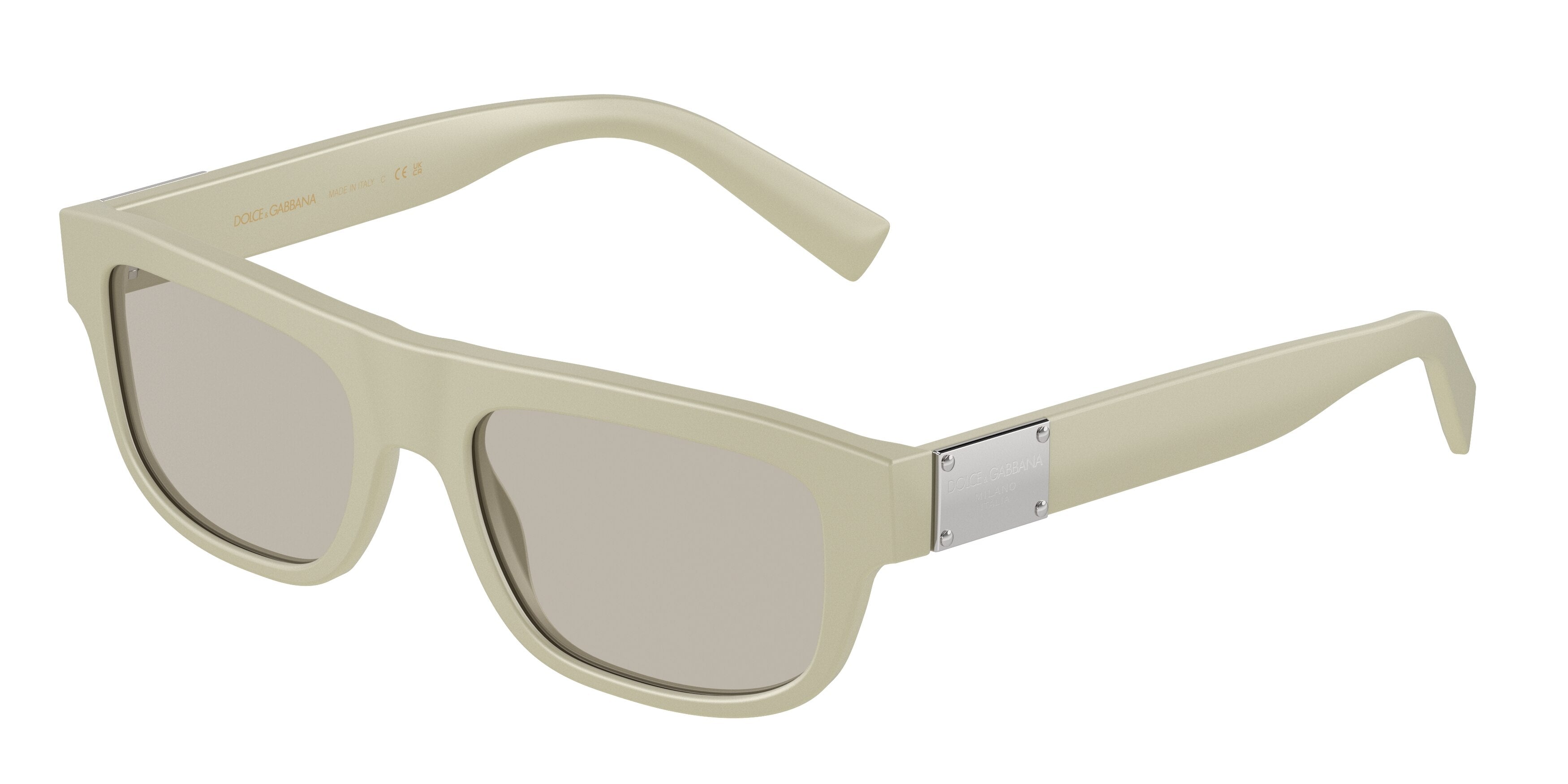 DOLCE & GABBANA DG4432F Rectangle Sunglasses  3284/3-Matte Taupe 52-145-18 - Color Map Brown