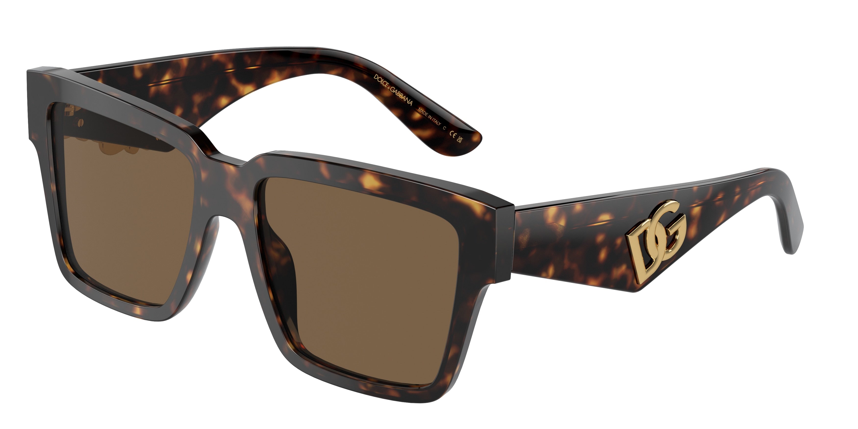 DOLCE & GABBANA DG4436 Square Sunglasses  502/73-Havana 55-145-17 - Color Map Tortoise