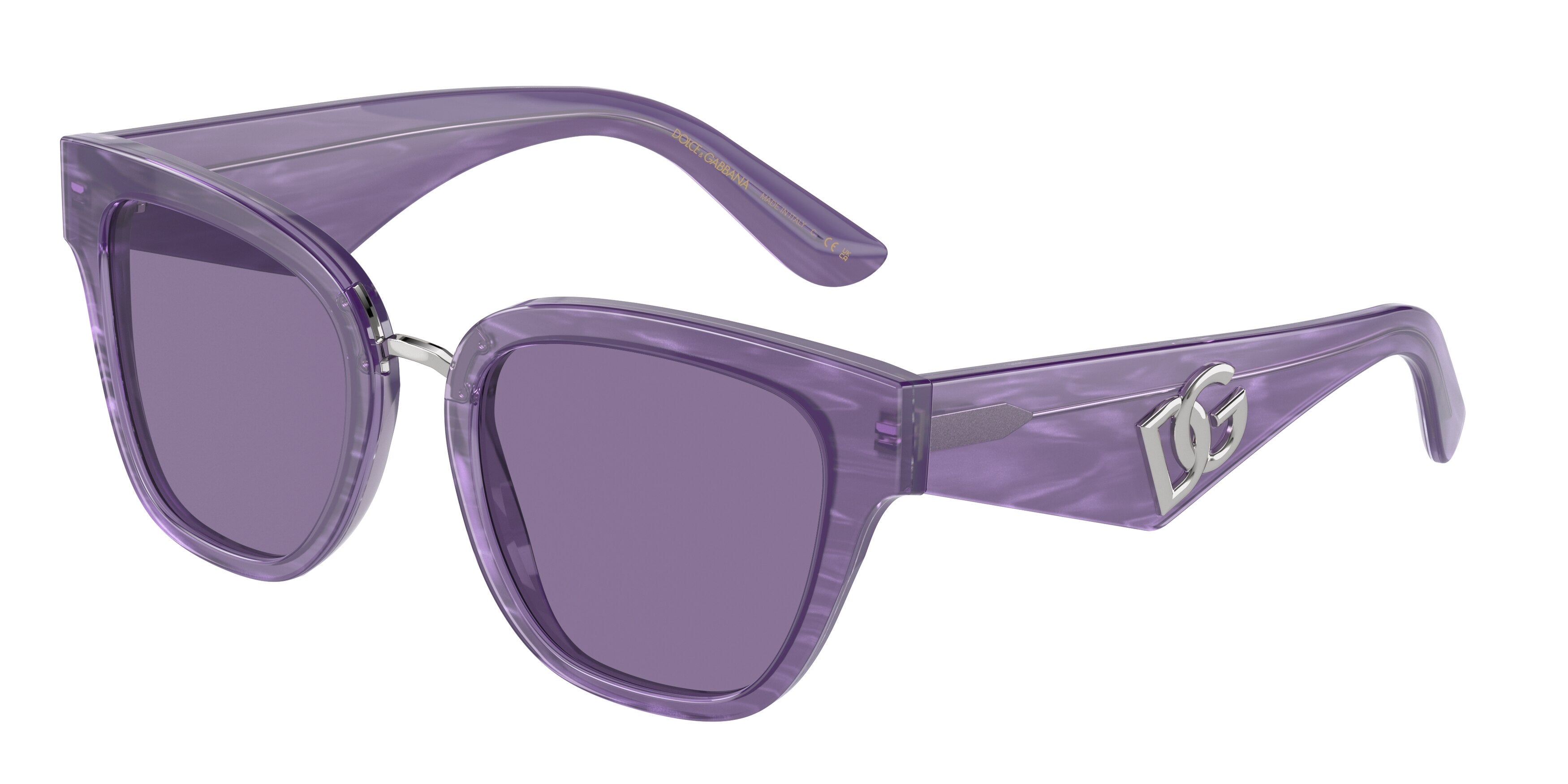 DOLCE & GABBANA DG4437 Butterfly Sunglasses  34071A-Fleur Purple 51-145-20 - Color Map Violet
